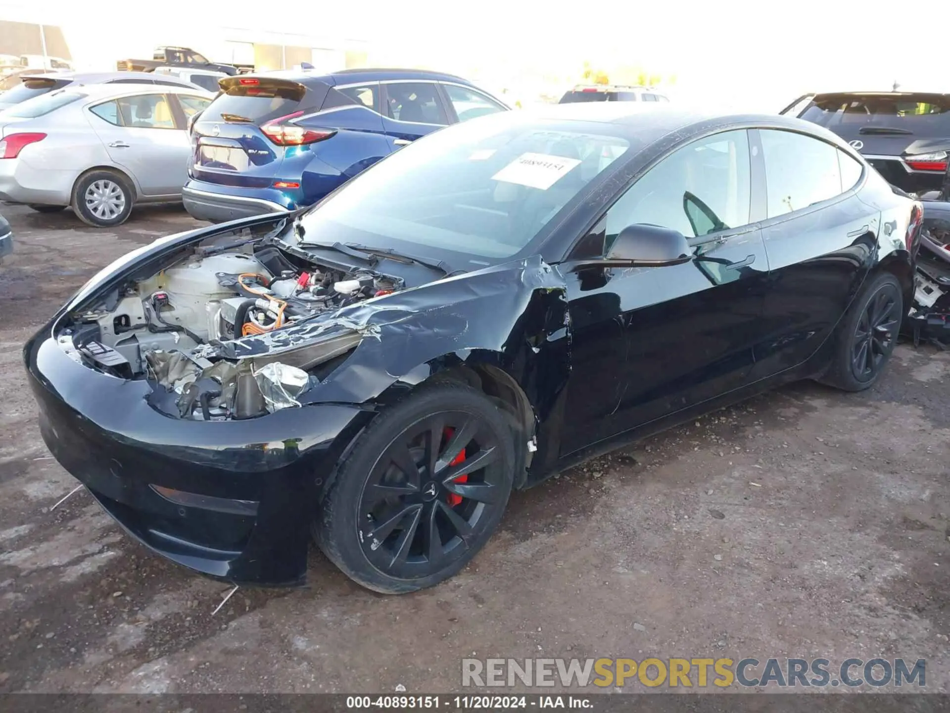 2 fotografías del automóvil dañado 5YJ3E1EA0NF189490 TESLA MODEL 3 2022