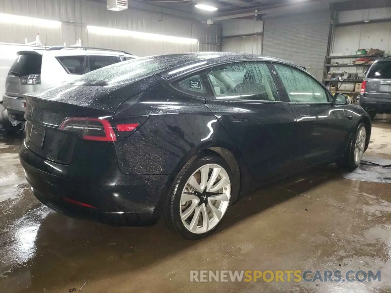 3 fotografías del automóvil dañado 5YJ3E1EA0NF285796 TESLA MODEL 3 2022