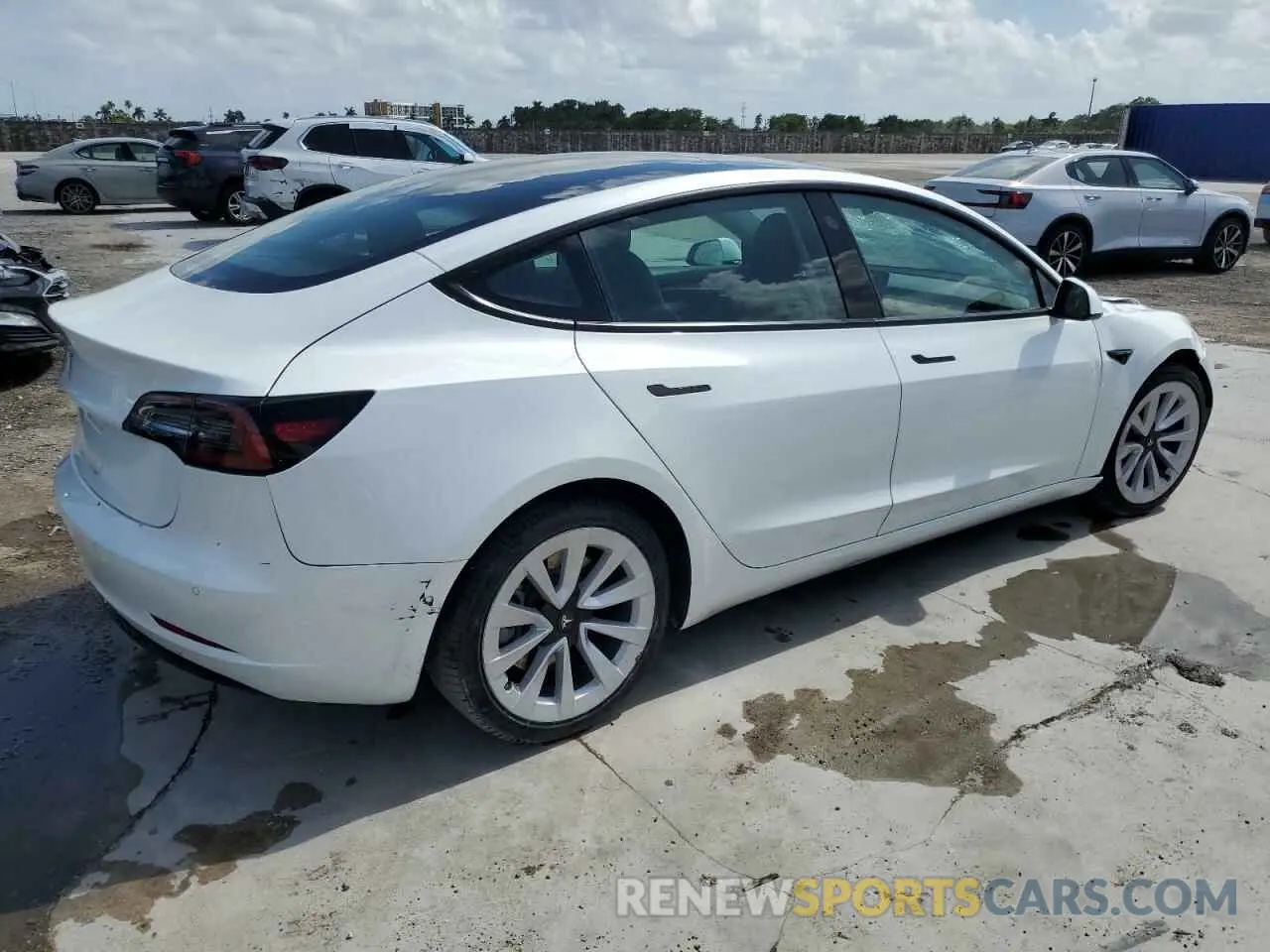 3 fotografías del automóvil dañado 5YJ3E1EA0NF287788 TESLA MODEL 3 2022