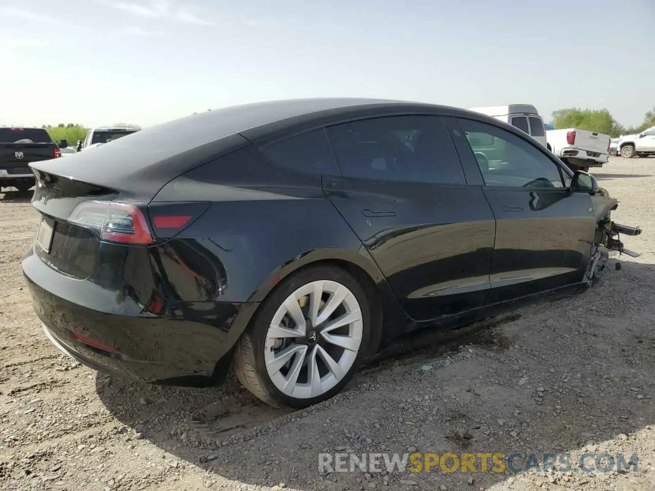 3 fotografías del automóvil dañado 5YJ3E1EA0NF287838 TESLA MODEL 3 2022