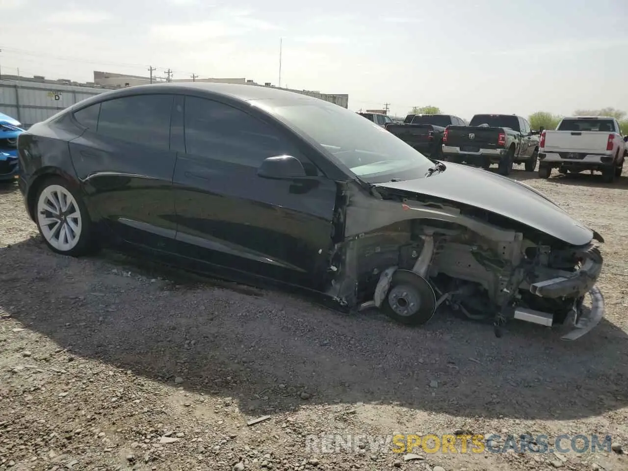 4 fotografías del automóvil dañado 5YJ3E1EA0NF287838 TESLA MODEL 3 2022