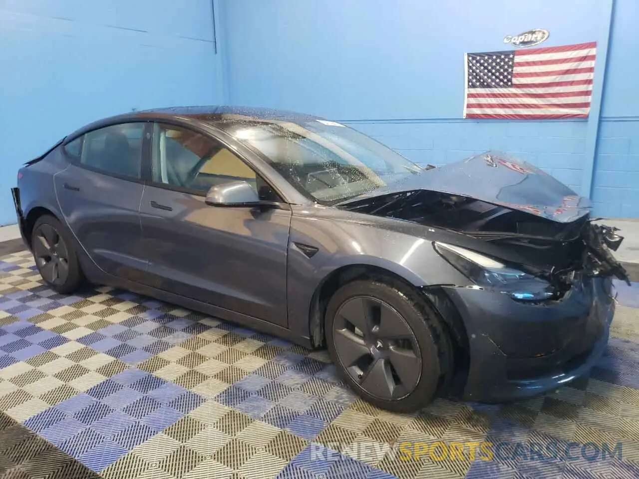 4 fotografías del automóvil dañado 5YJ3E1EA0NF290819 TESLA MODEL 3 2022