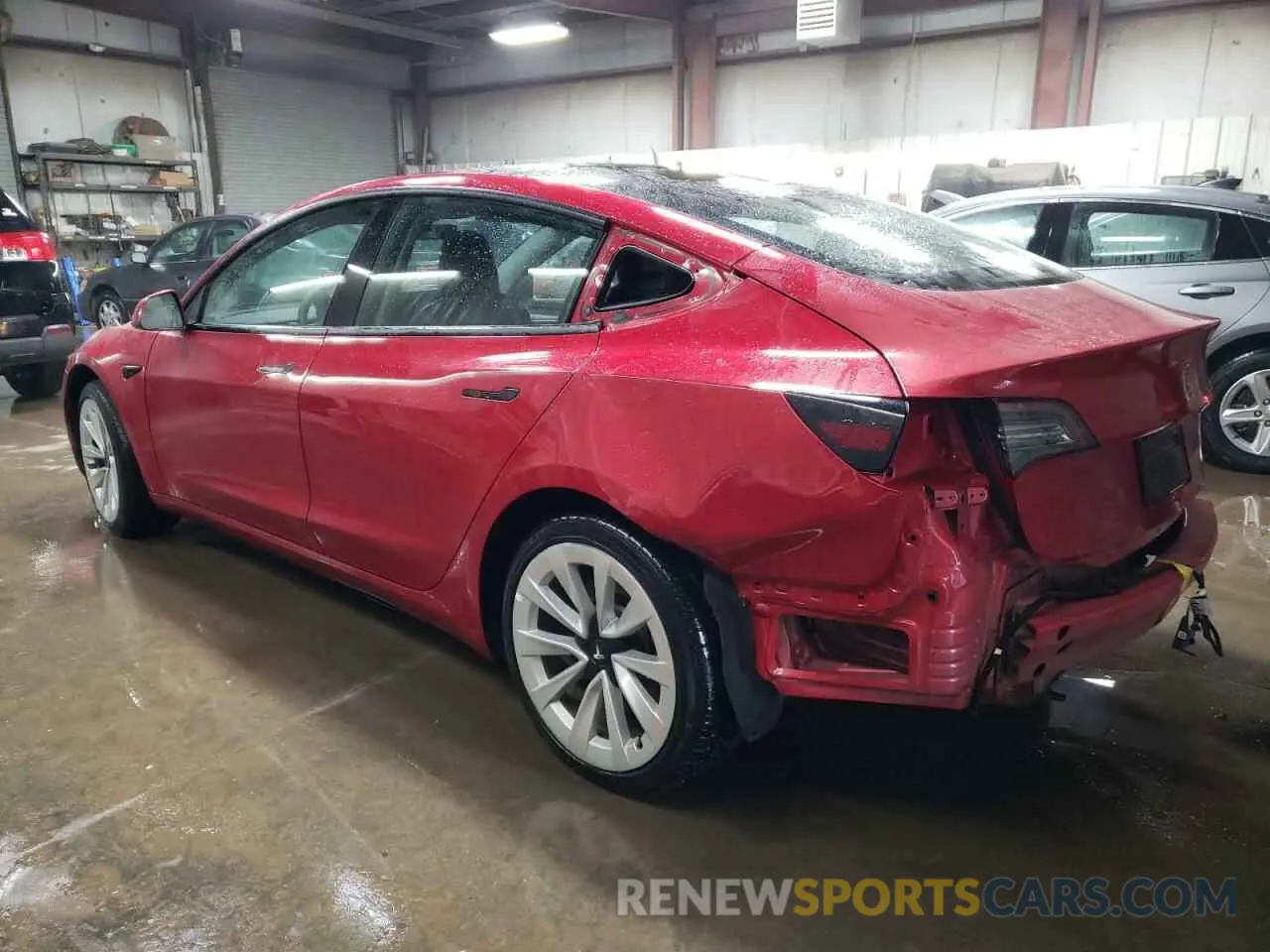 2 fotografías del automóvil dañado 5YJ3E1EA0NF304024 TESLA MODEL 3 2022