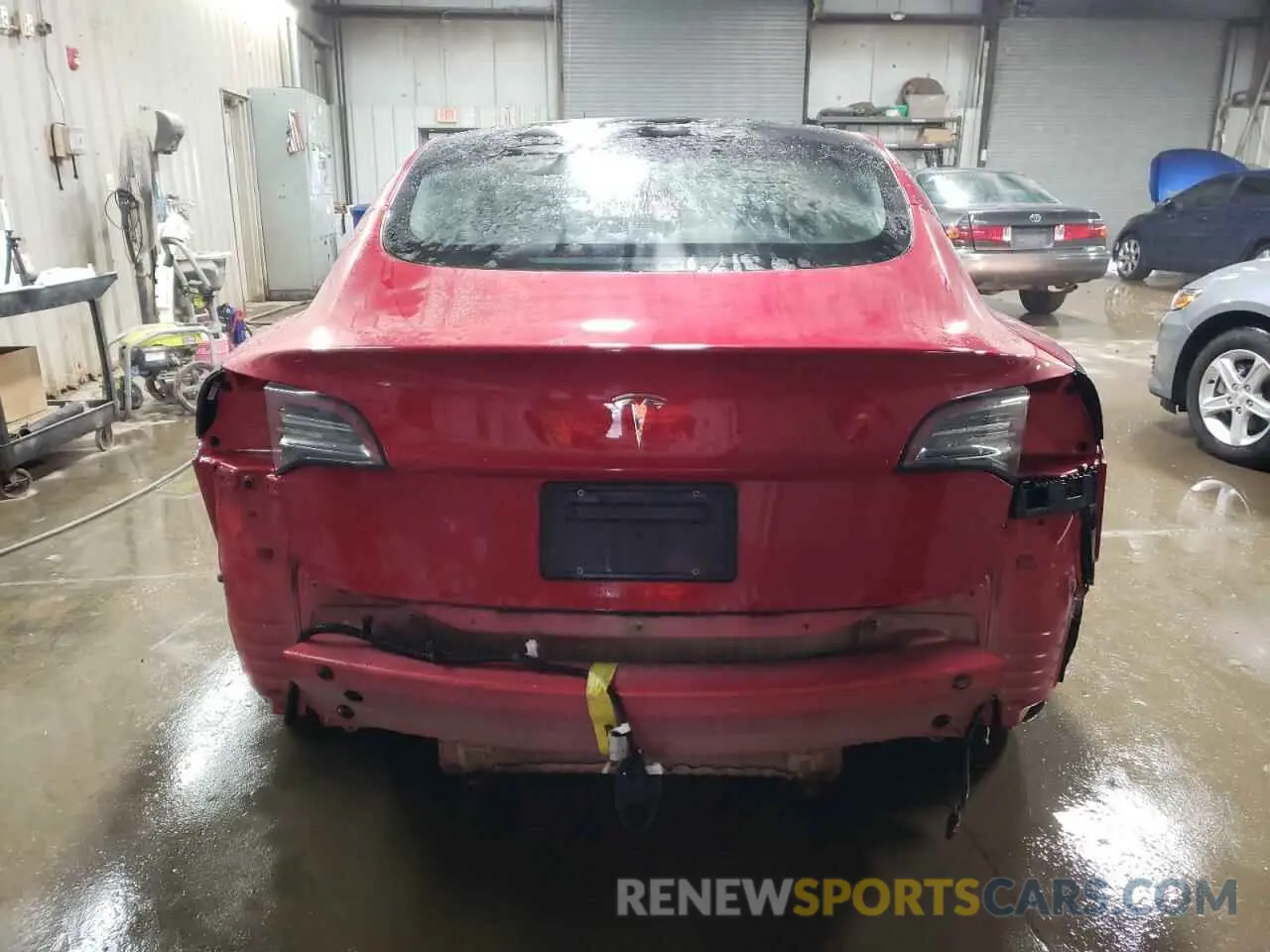 6 fotografías del automóvil dañado 5YJ3E1EA0NF304024 TESLA MODEL 3 2022