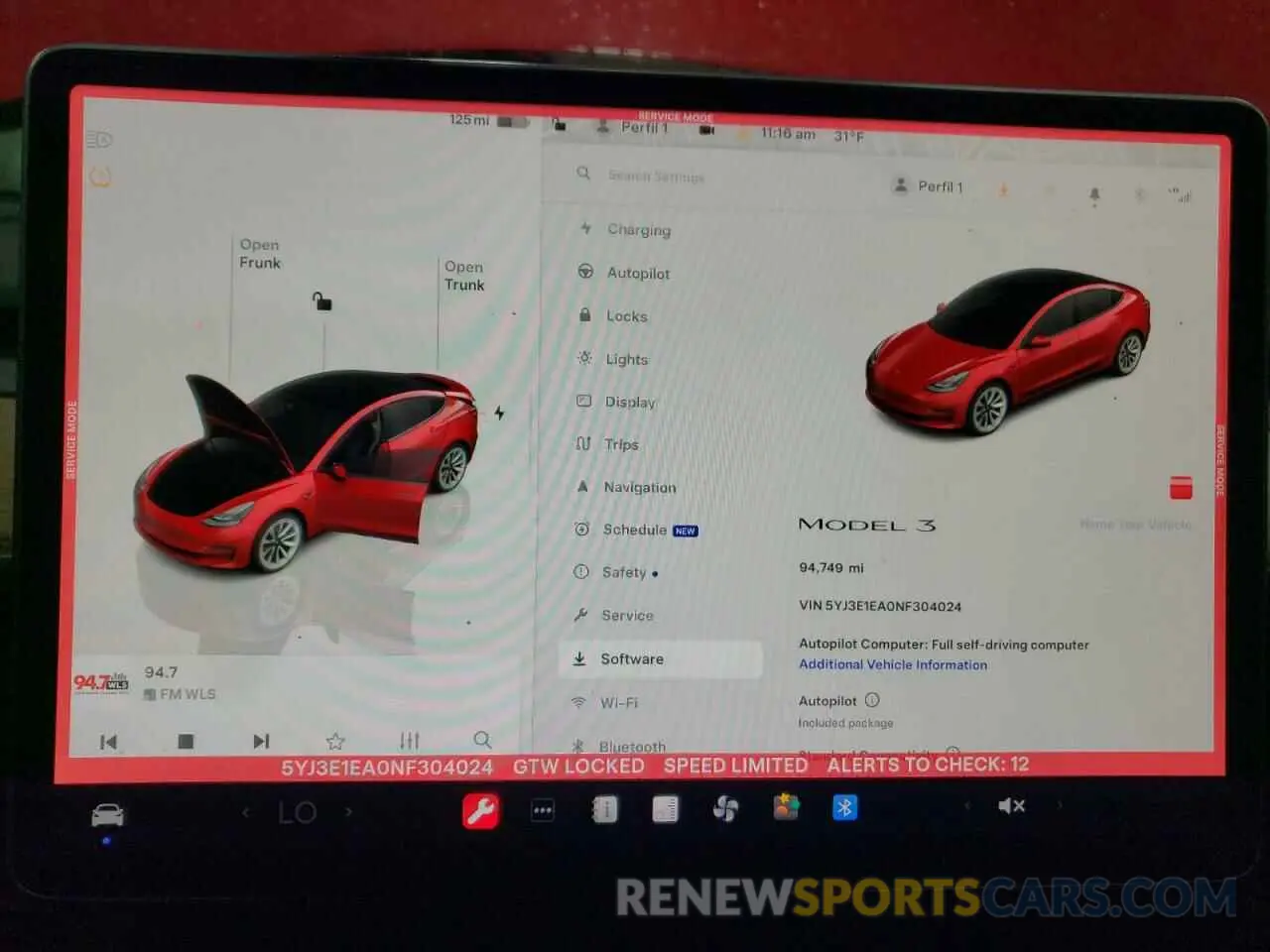 9 fotografías del automóvil dañado 5YJ3E1EA0NF304024 TESLA MODEL 3 2022