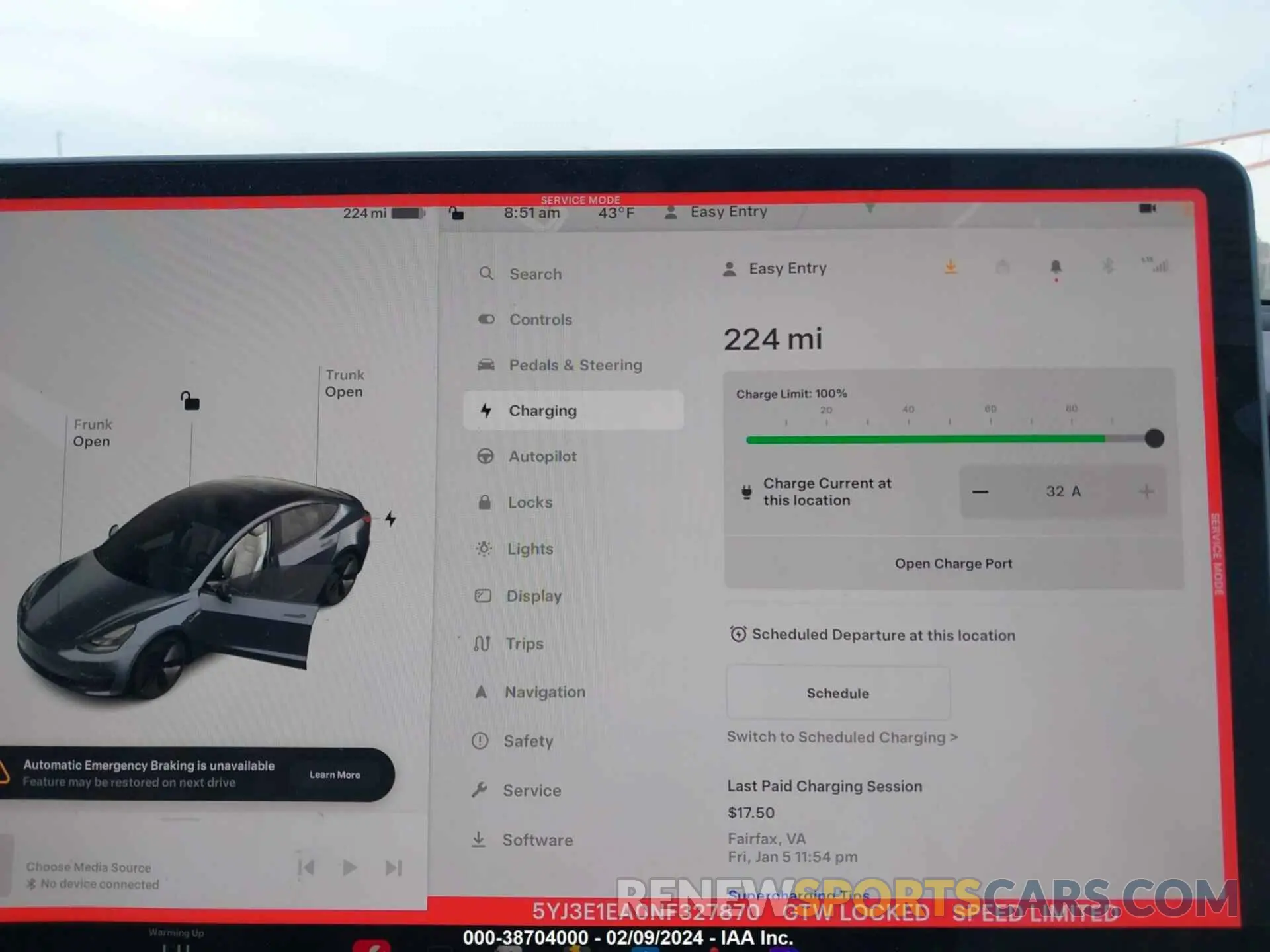 18 fotografías del automóvil dañado 5YJ3E1EA0NF327870 TESLA MODEL 3 2022