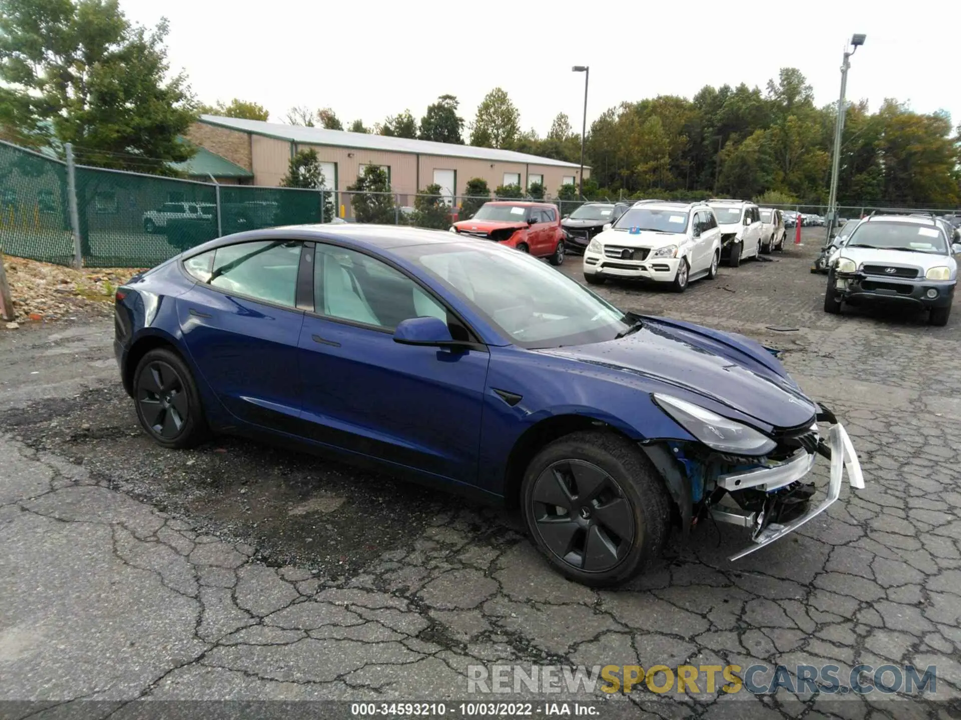 1 fotografías del automóvil dañado 5YJ3E1EA0NF332017 TESLA MODEL 3 2022