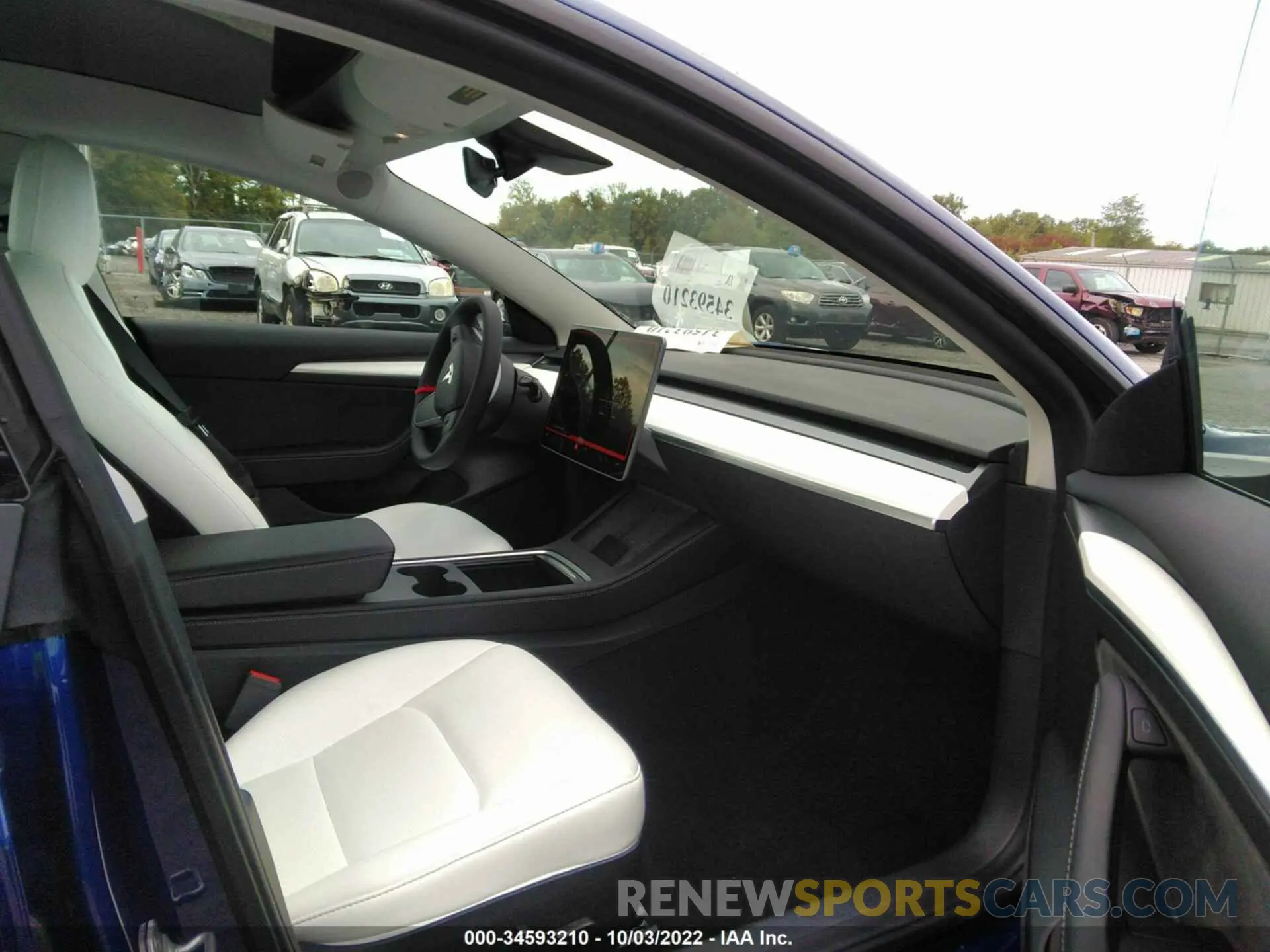 5 fotografías del automóvil dañado 5YJ3E1EA0NF332017 TESLA MODEL 3 2022