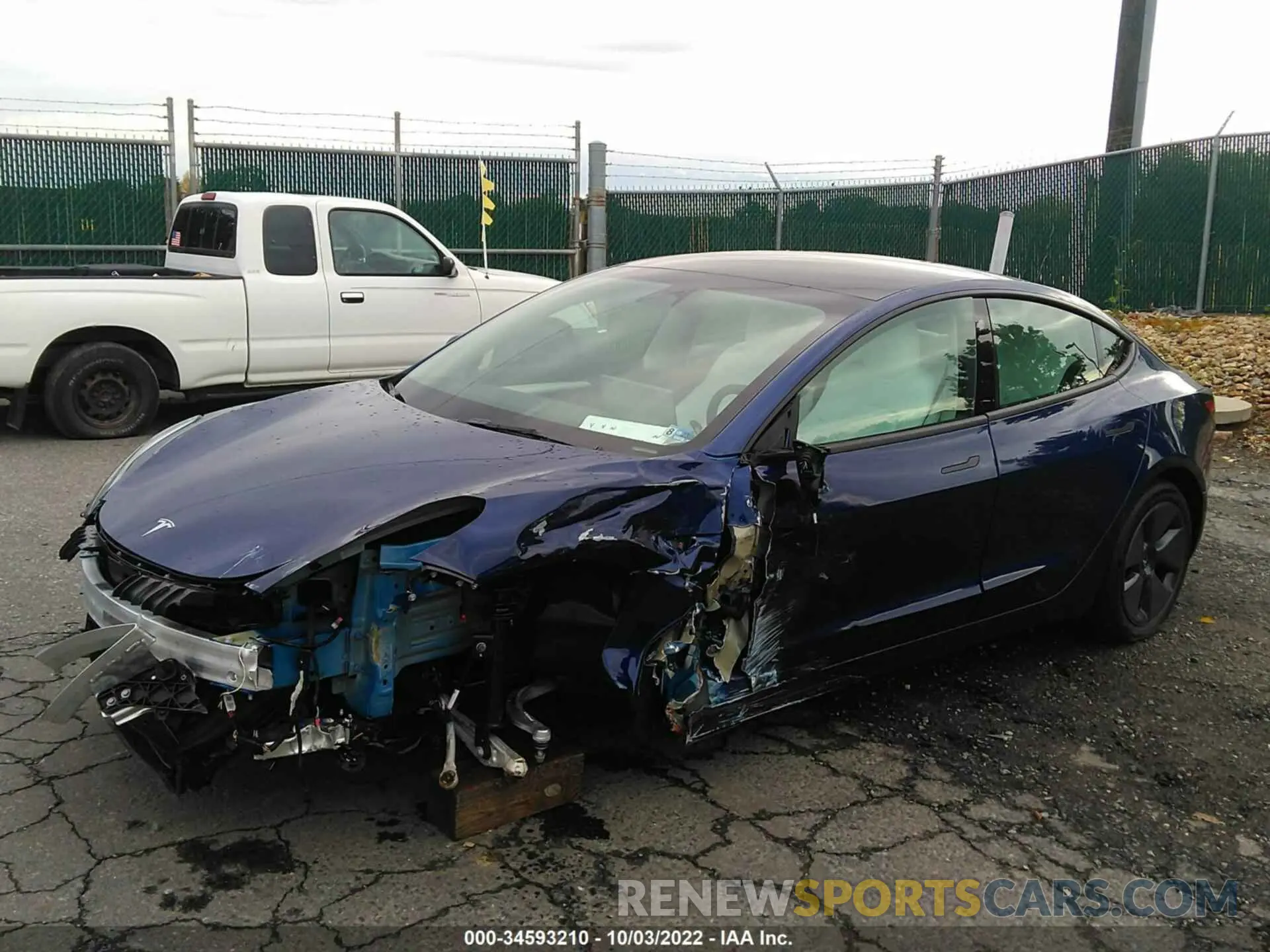 6 fotografías del automóvil dañado 5YJ3E1EA0NF332017 TESLA MODEL 3 2022