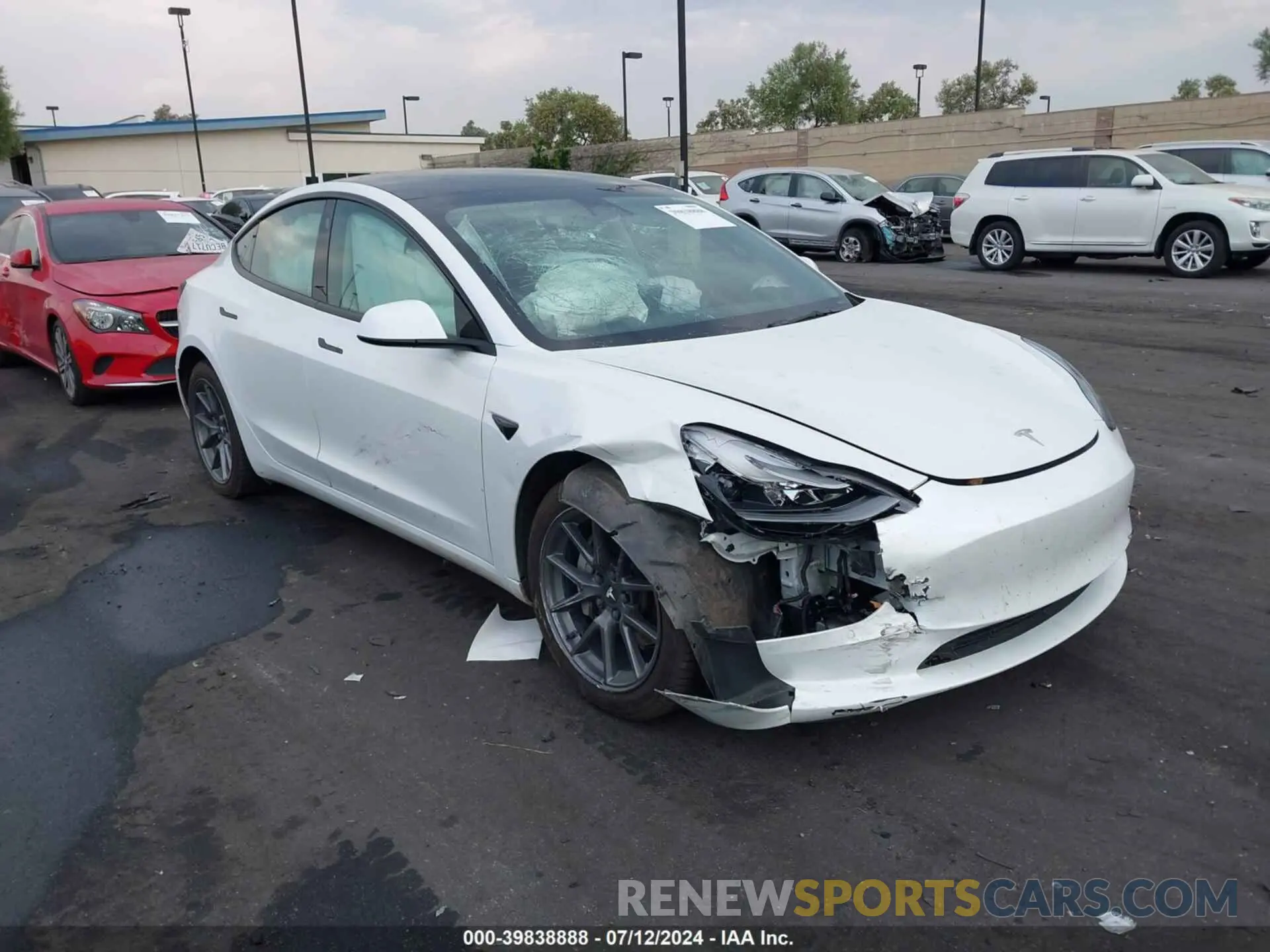 1 fotografías del automóvil dañado 5YJ3E1EA0NF333166 TESLA MODEL 3 2022