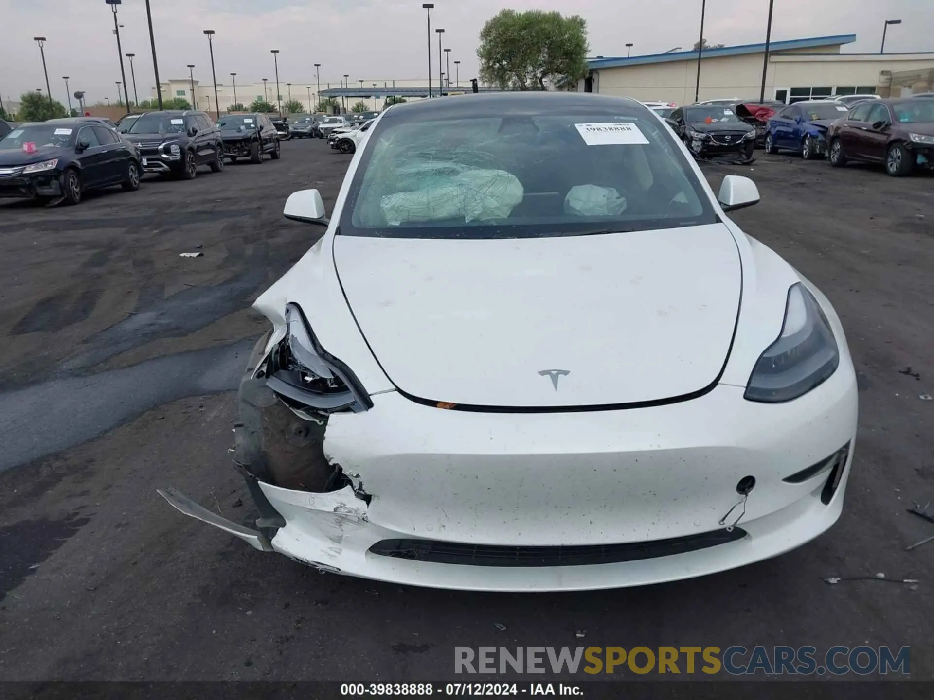 12 fotografías del automóvil dañado 5YJ3E1EA0NF333166 TESLA MODEL 3 2022