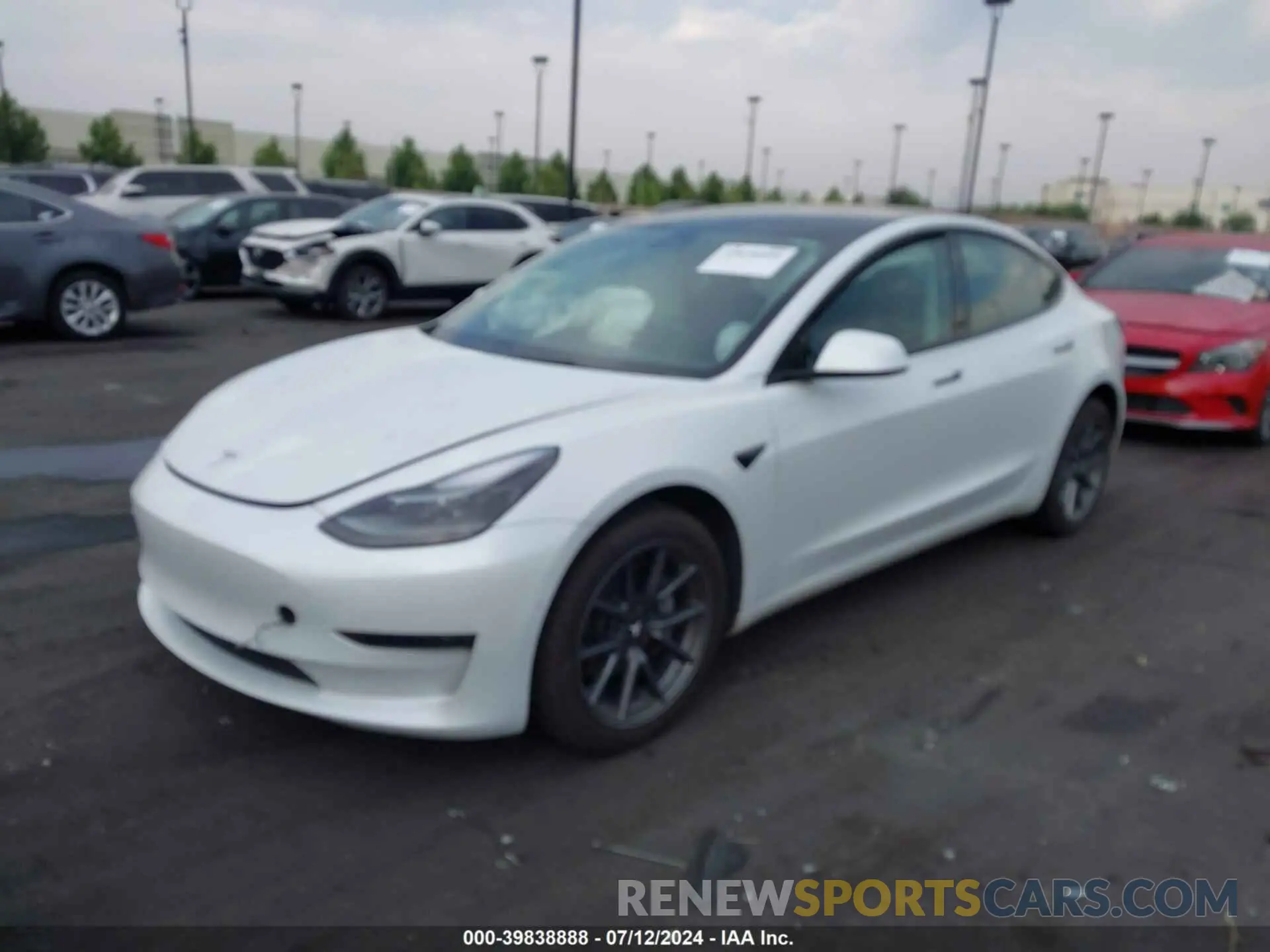 2 fotografías del automóvil dañado 5YJ3E1EA0NF333166 TESLA MODEL 3 2022