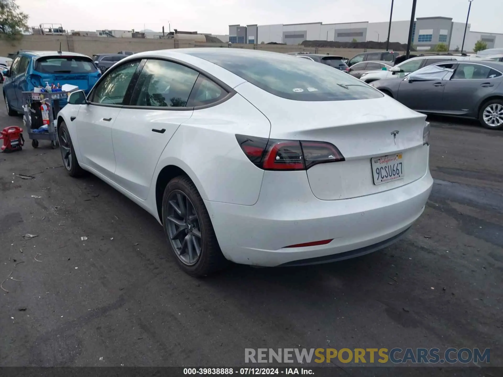 3 fotografías del automóvil dañado 5YJ3E1EA0NF333166 TESLA MODEL 3 2022