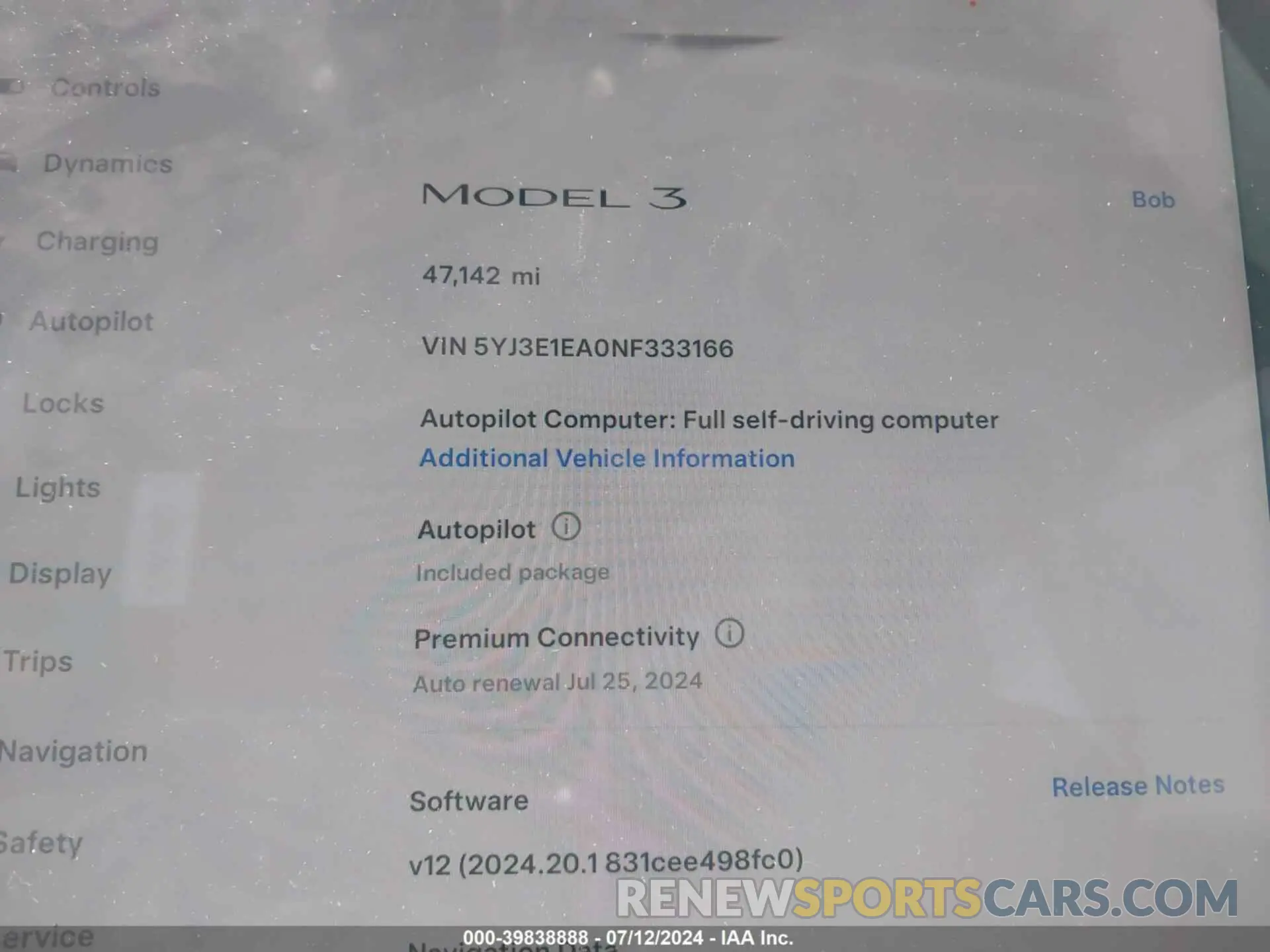 7 fotografías del automóvil dañado 5YJ3E1EA0NF333166 TESLA MODEL 3 2022