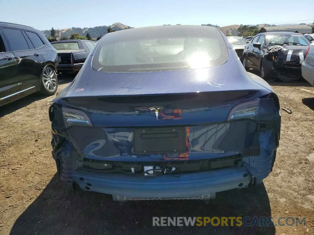 6 fotografías del automóvil dañado 5YJ3E1EA0NF361050 TESLA MODEL 3 2022