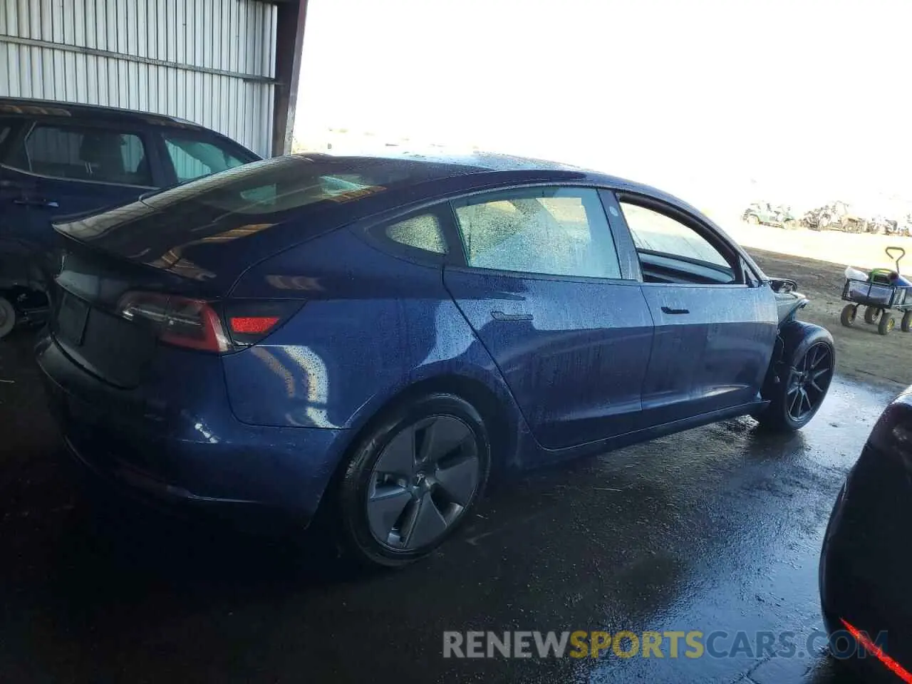 3 fotografías del automóvil dañado 5YJ3E1EA0NF370069 TESLA MODEL 3 2022
