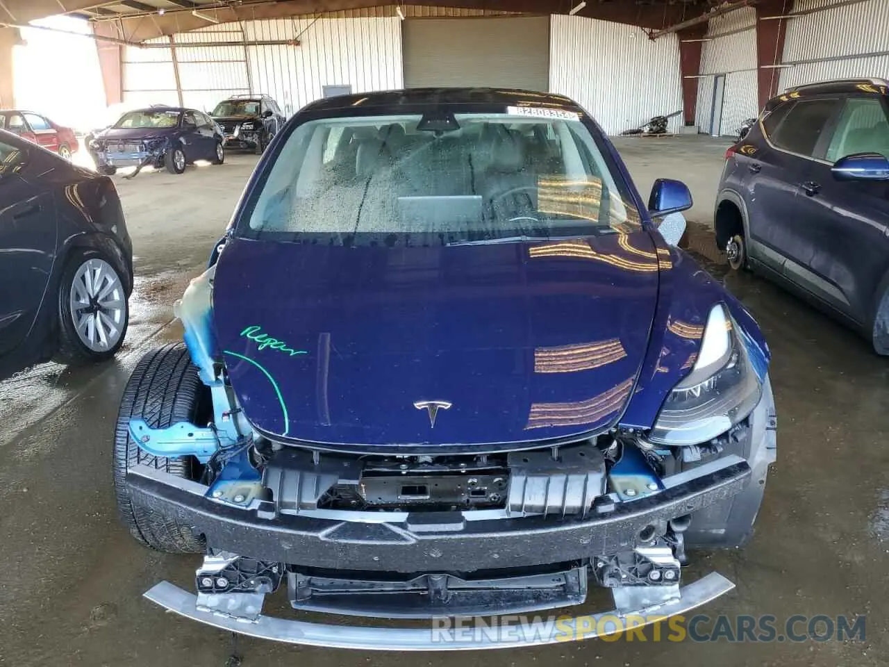 5 fotografías del automóvil dañado 5YJ3E1EA0NF370069 TESLA MODEL 3 2022