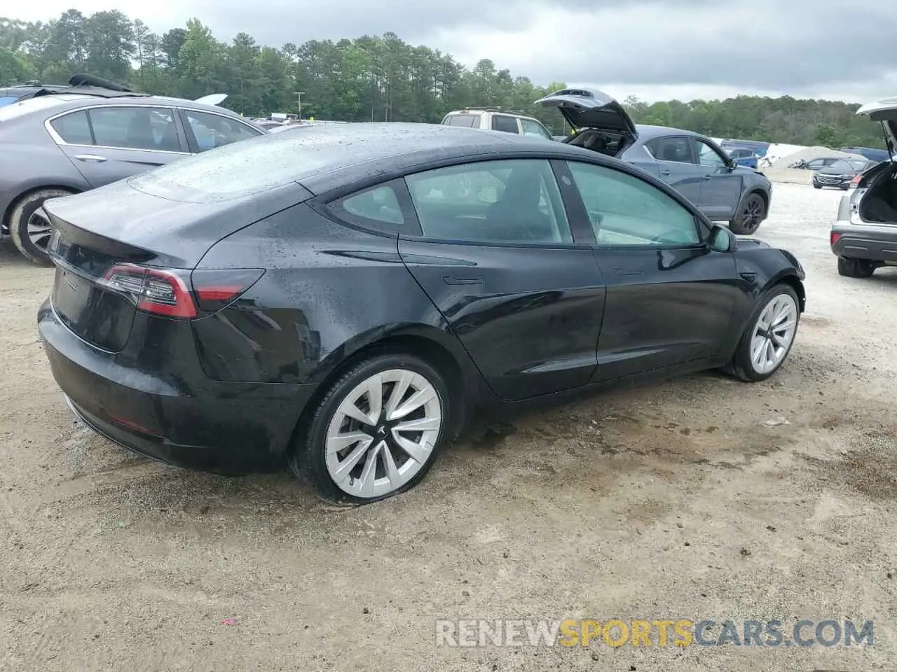 3 fotografías del automóvil dañado 5YJ3E1EA0NF372095 TESLA MODEL 3 2022