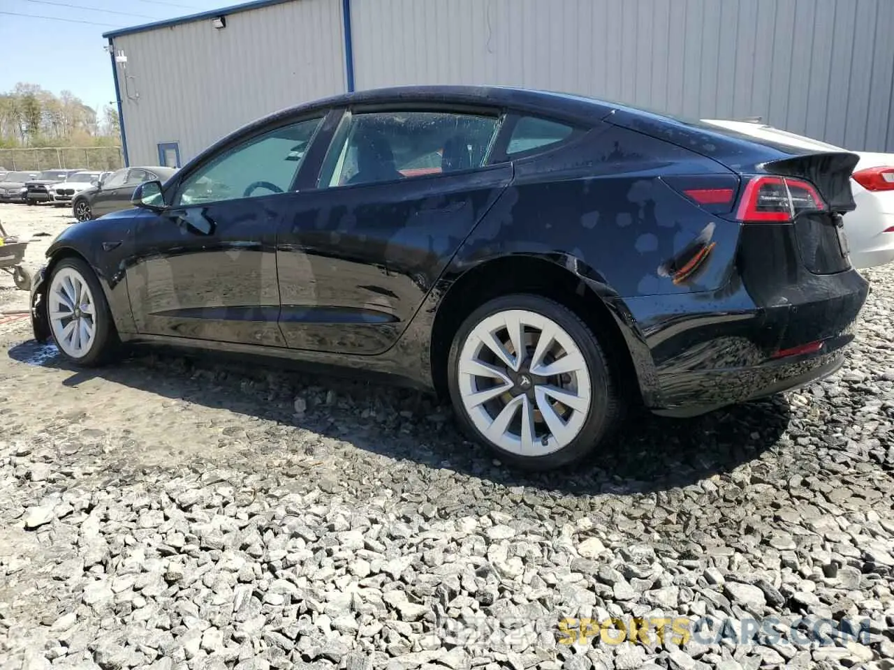 2 fotografías del automóvil dañado 5YJ3E1EA0NF372436 TESLA MODEL 3 2022