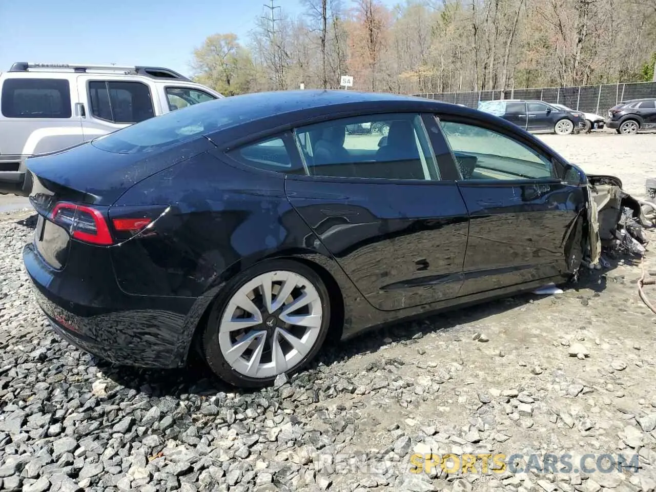 3 fotografías del automóvil dañado 5YJ3E1EA0NF372436 TESLA MODEL 3 2022