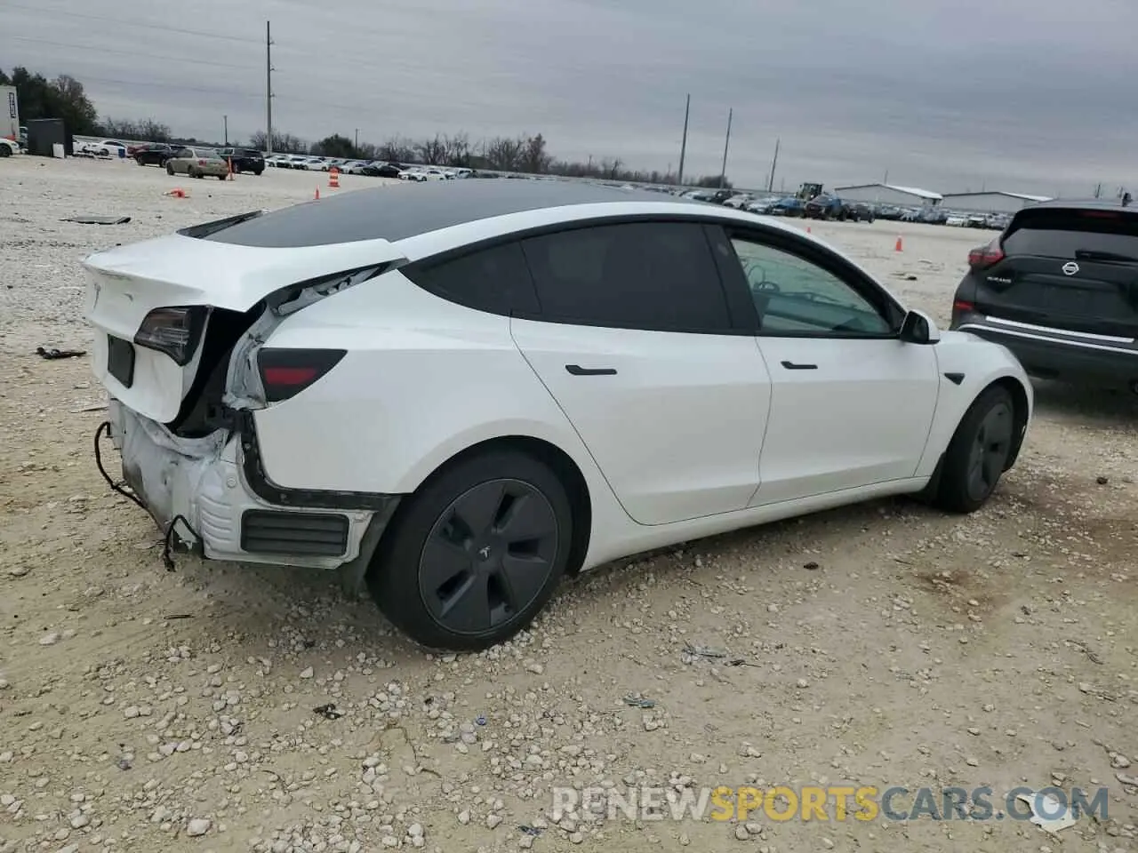 3 fotografías del automóvil dañado 5YJ3E1EA1NF106469 TESLA MODEL 3 2022
