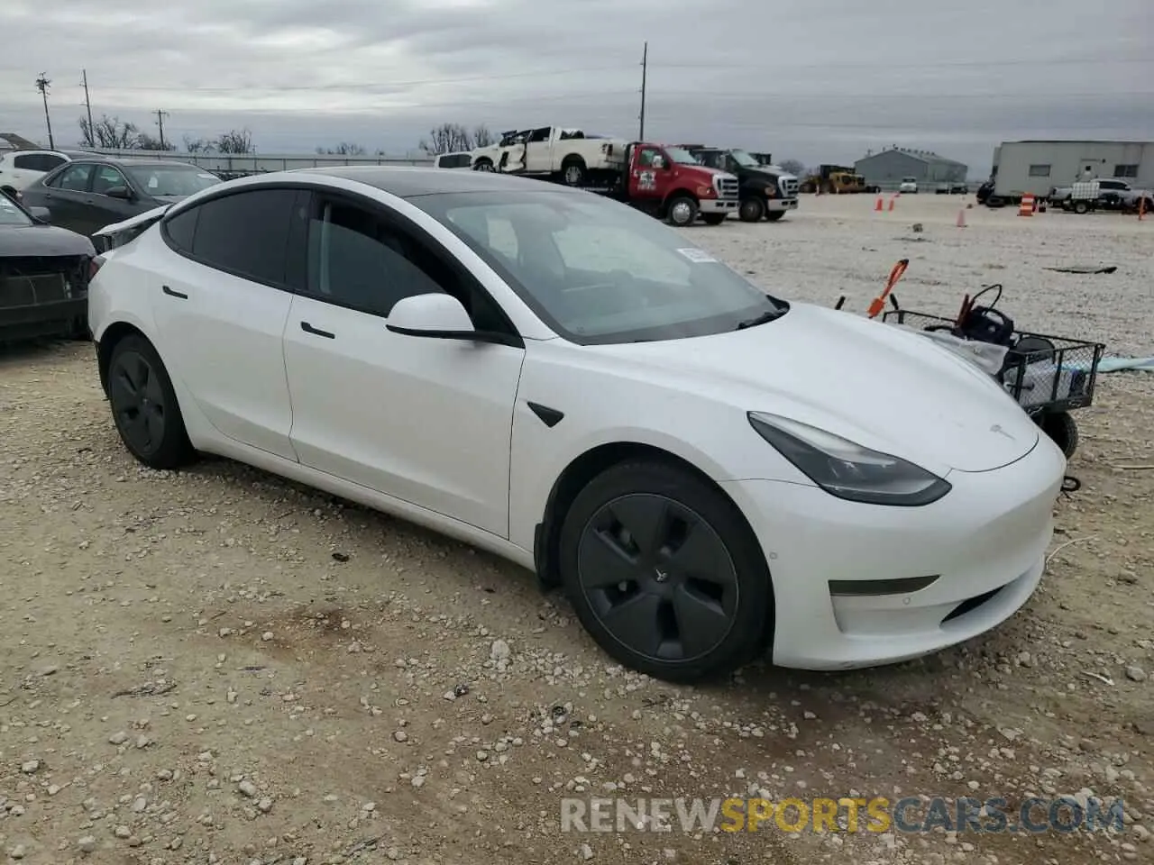 4 fotografías del automóvil dañado 5YJ3E1EA1NF106469 TESLA MODEL 3 2022