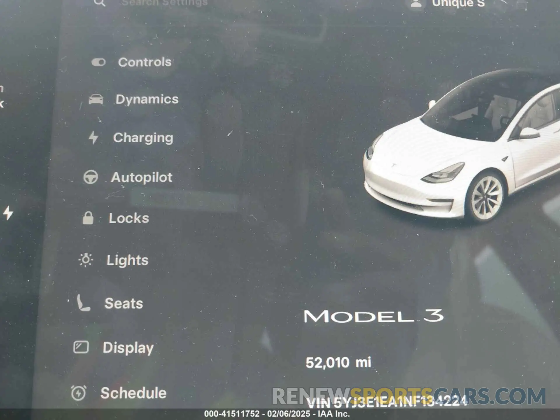 7 fotografías del automóvil dañado 5YJ3E1EA1NF134224 TESLA MODEL 3 2022