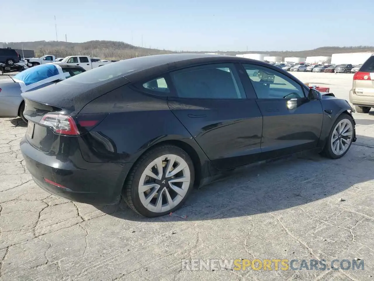 3 fotografías del automóvil dañado 5YJ3E1EA1NF184721 TESLA MODEL 3 2022