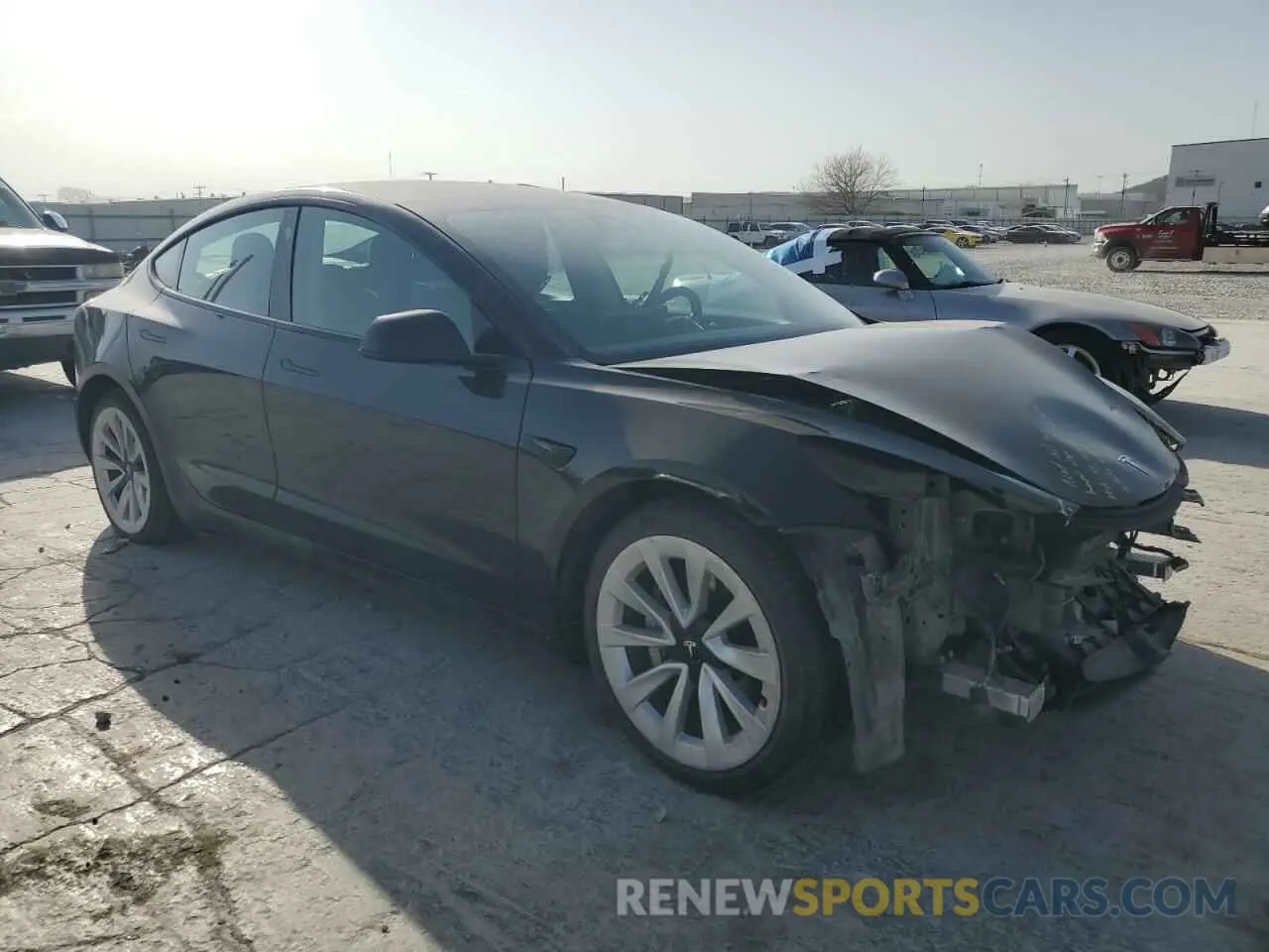 4 fotografías del automóvil dañado 5YJ3E1EA1NF184721 TESLA MODEL 3 2022