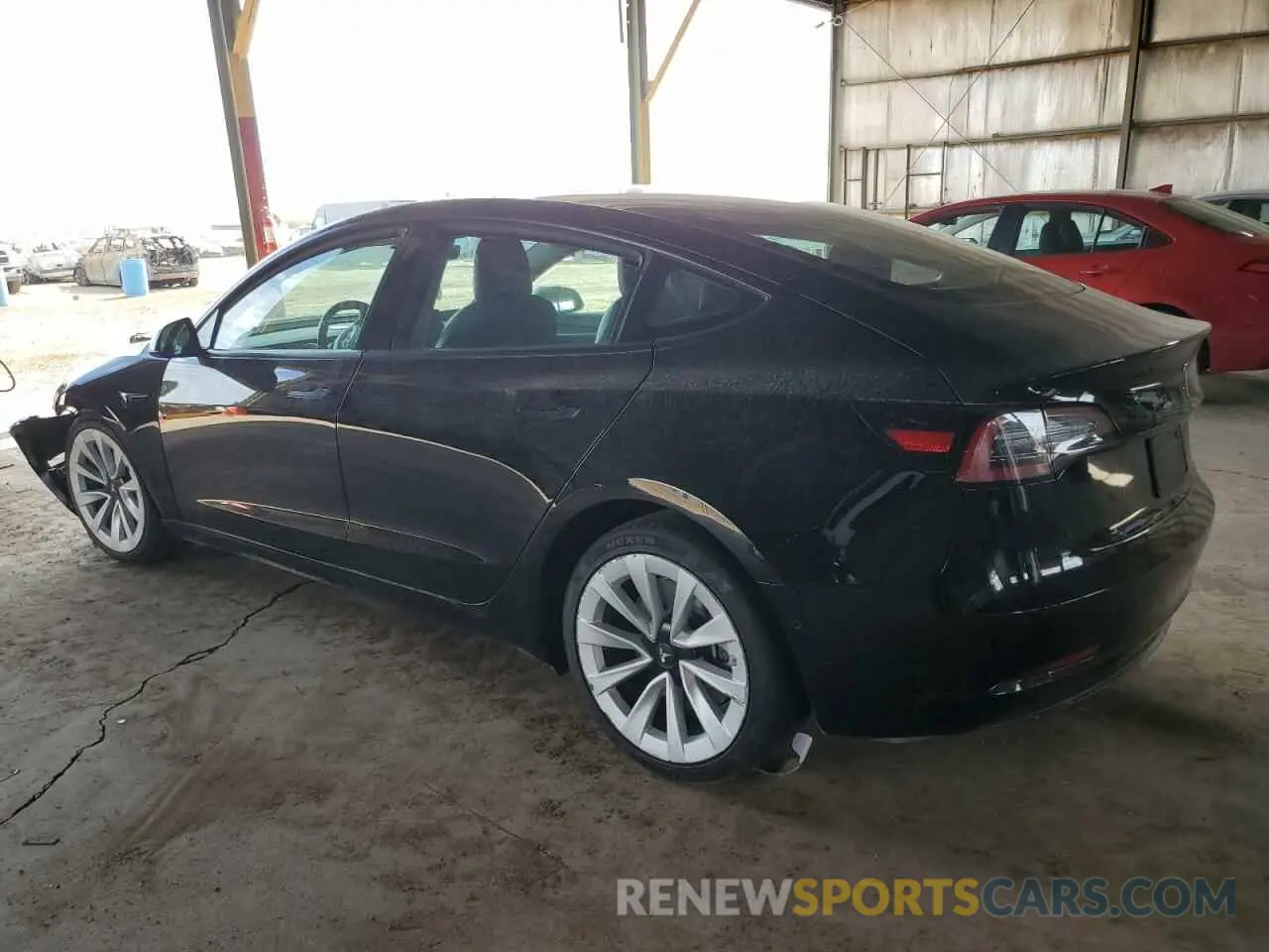 2 fotografías del automóvil dañado 5YJ3E1EA1NF190728 TESLA MODEL 3 2022