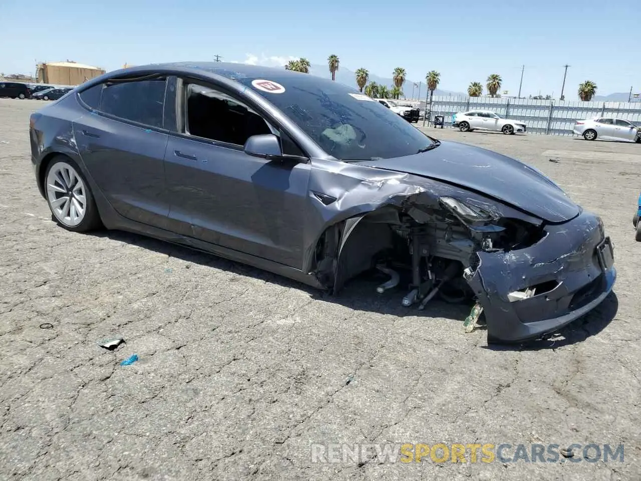 4 fotografías del automóvil dañado 5YJ3E1EA1NF191426 TESLA MODEL 3 2022