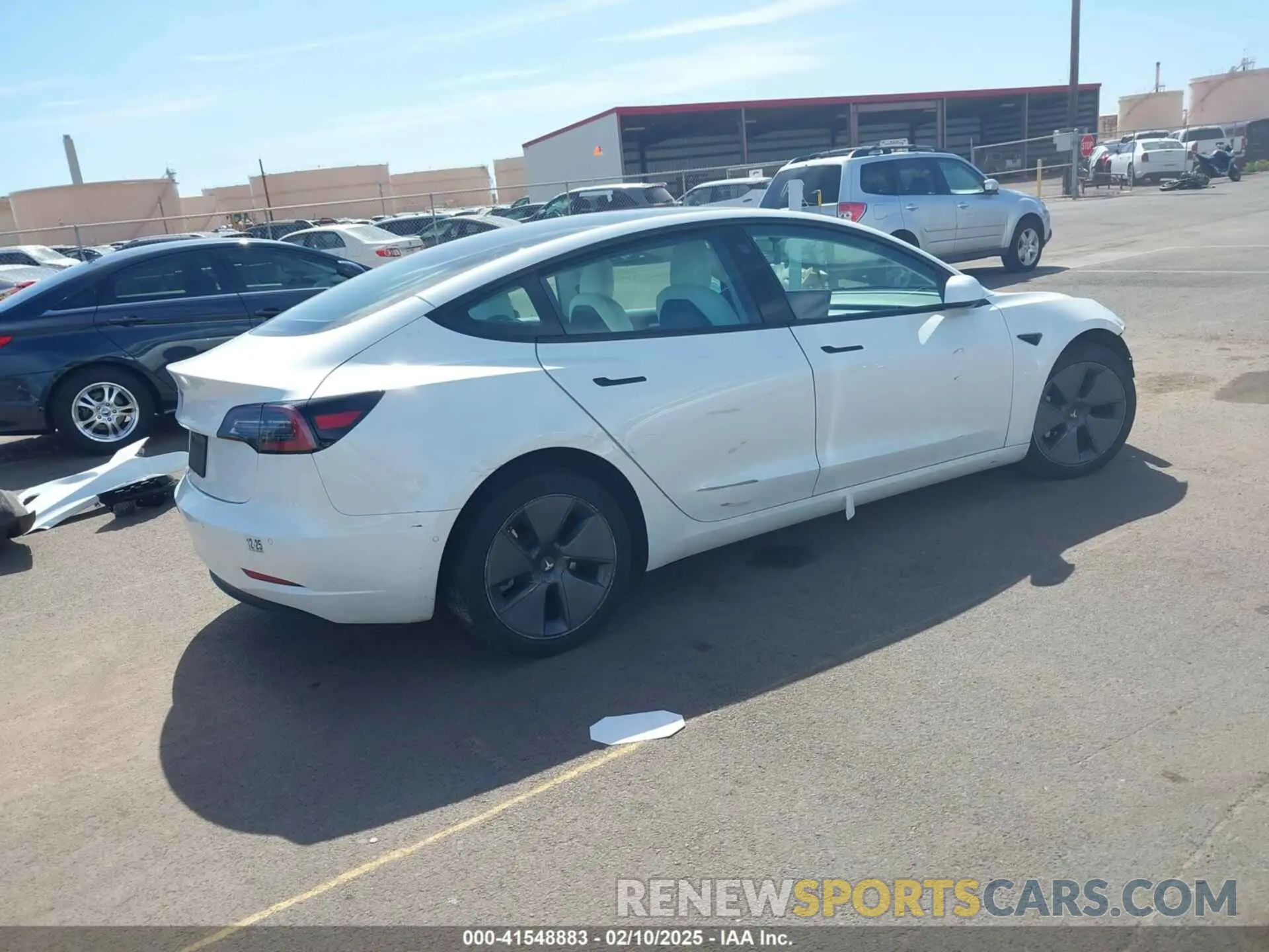 4 fotografías del automóvil dañado 5YJ3E1EA1NF241533 TESLA MODEL 3 2022