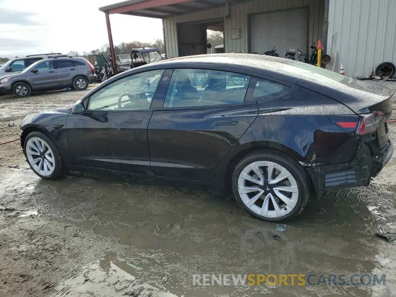 2 fotografías del automóvil dañado 5YJ3E1EA1NF286570 TESLA MODEL 3 2022