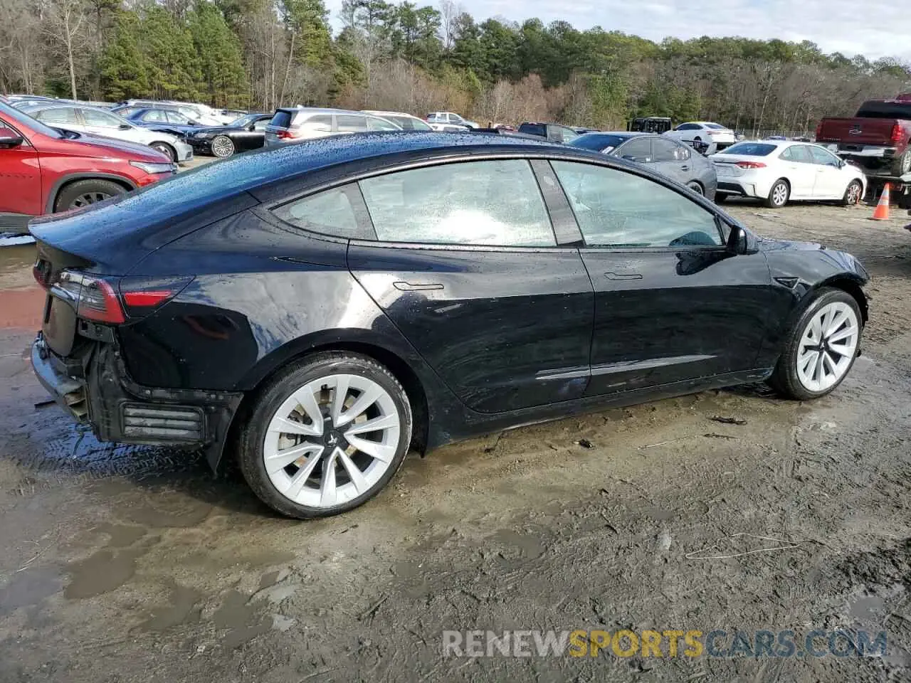 3 fotografías del automóvil dañado 5YJ3E1EA1NF286570 TESLA MODEL 3 2022