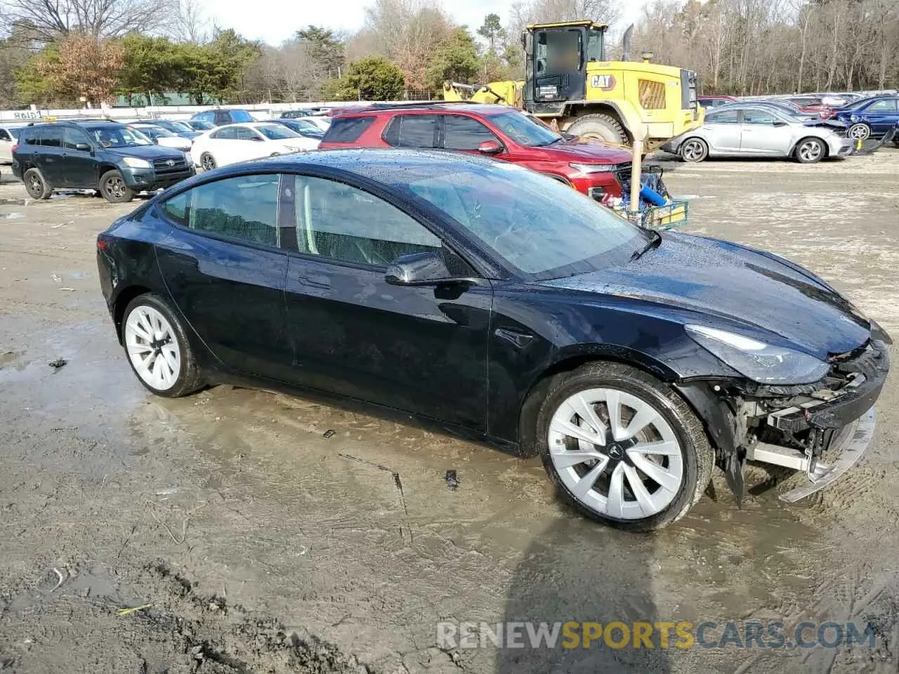 4 fotografías del automóvil dañado 5YJ3E1EA1NF286570 TESLA MODEL 3 2022