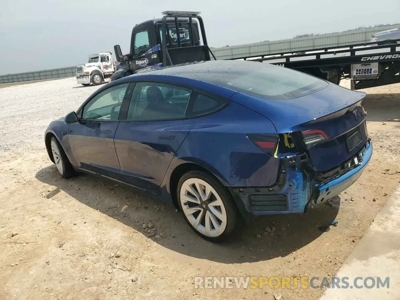 2 fotografías del automóvil dañado 5YJ3E1EA1NF286908 TESLA MODEL 3 2022