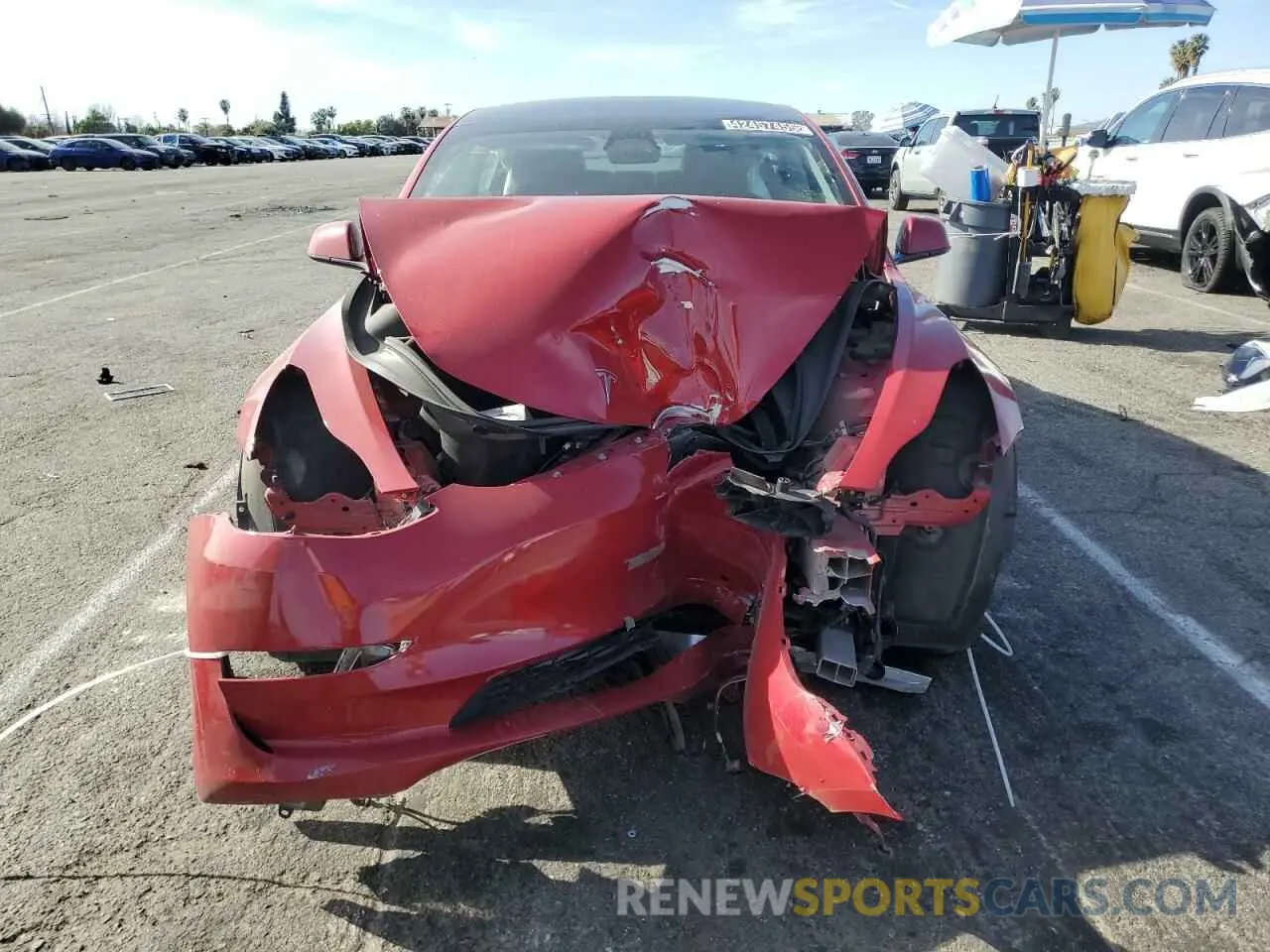 5 fotografías del automóvil dañado 5YJ3E1EA1NF287623 TESLA MODEL 3 2022