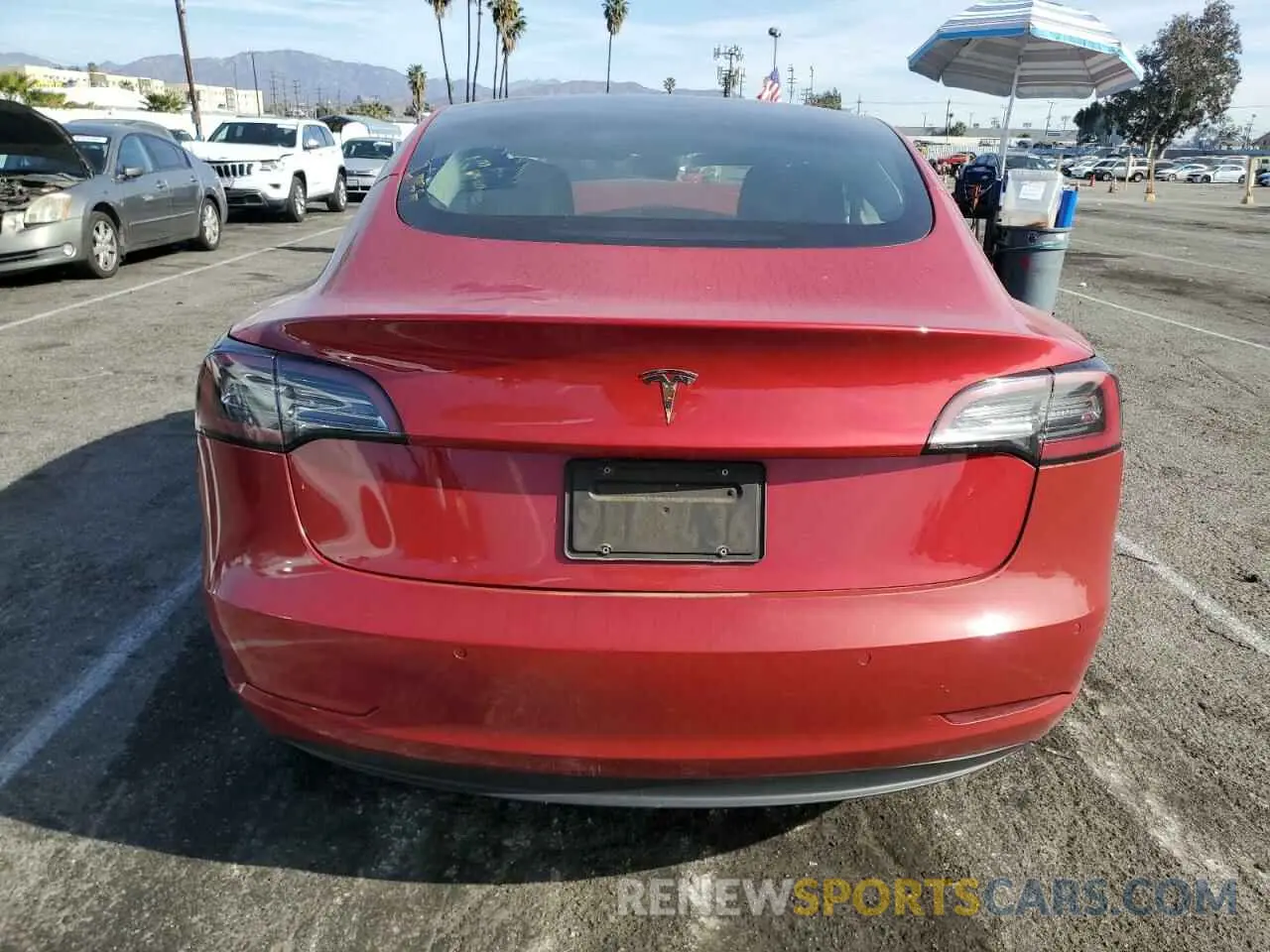 6 fotografías del automóvil dañado 5YJ3E1EA1NF287623 TESLA MODEL 3 2022