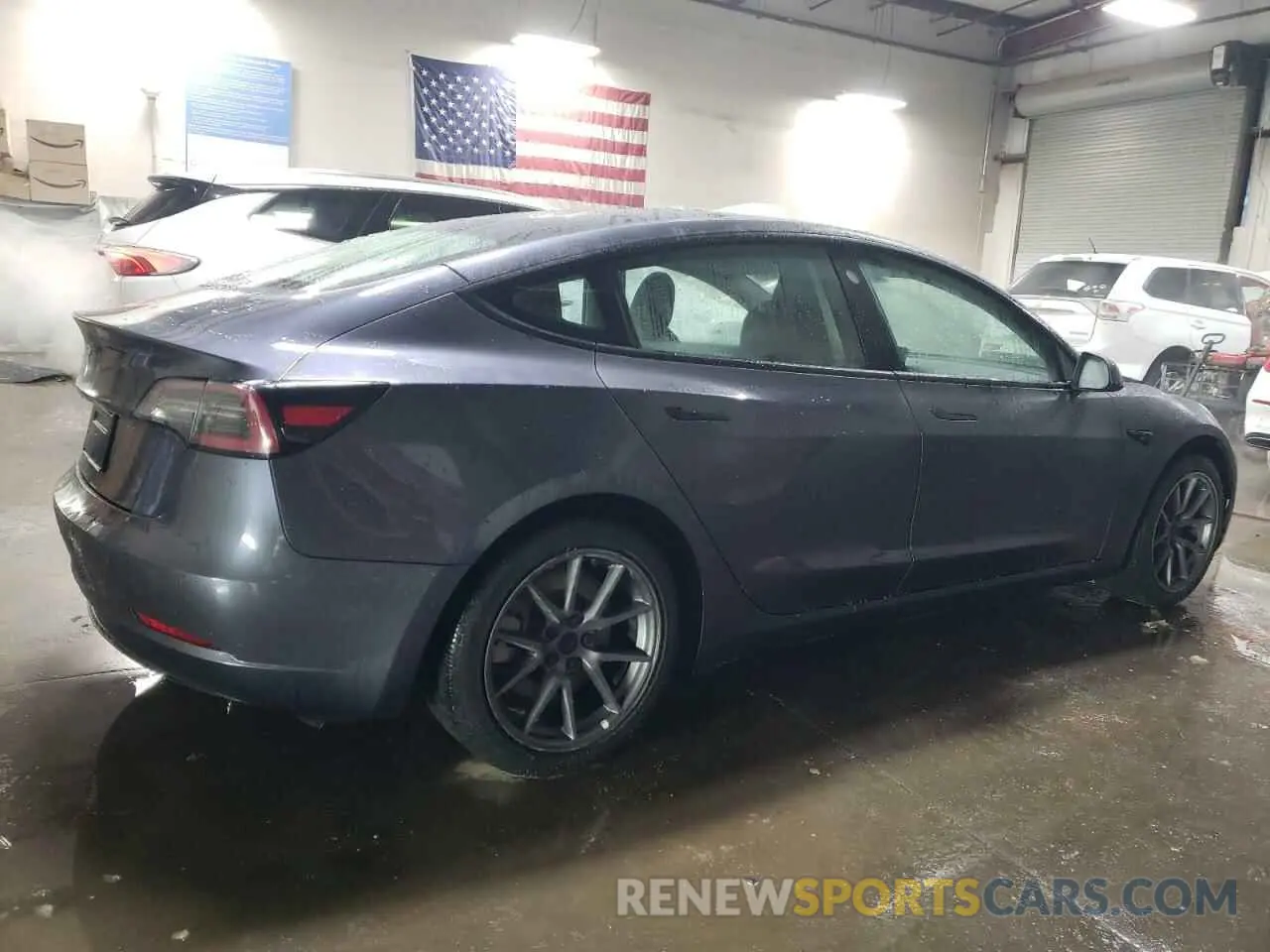 3 fotografías del automóvil dañado 5YJ3E1EA1NF287962 TESLA MODEL 3 2022
