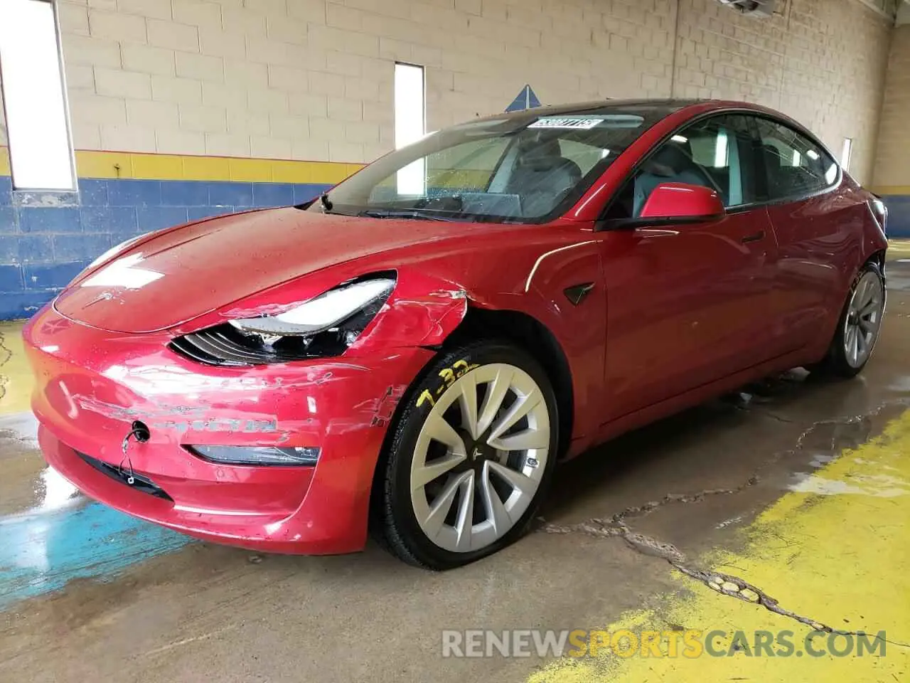 1 fotografías del automóvil dañado 5YJ3E1EA1NF303965 TESLA MODEL 3 2022