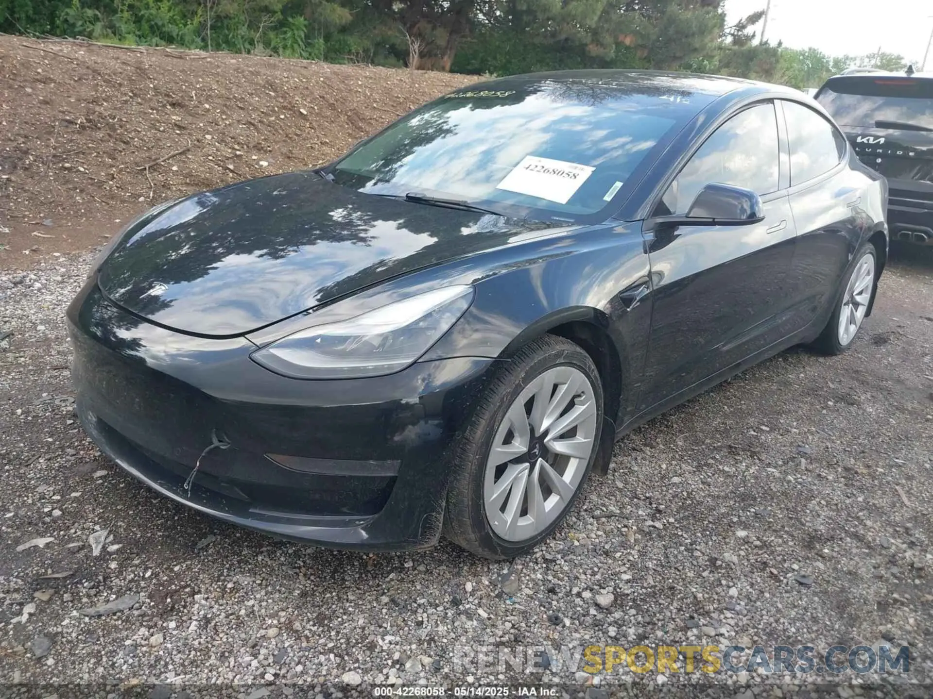 2 fotografías del automóvil dañado 5YJ3E1EA1NF304355 TESLA MODEL 3 2022