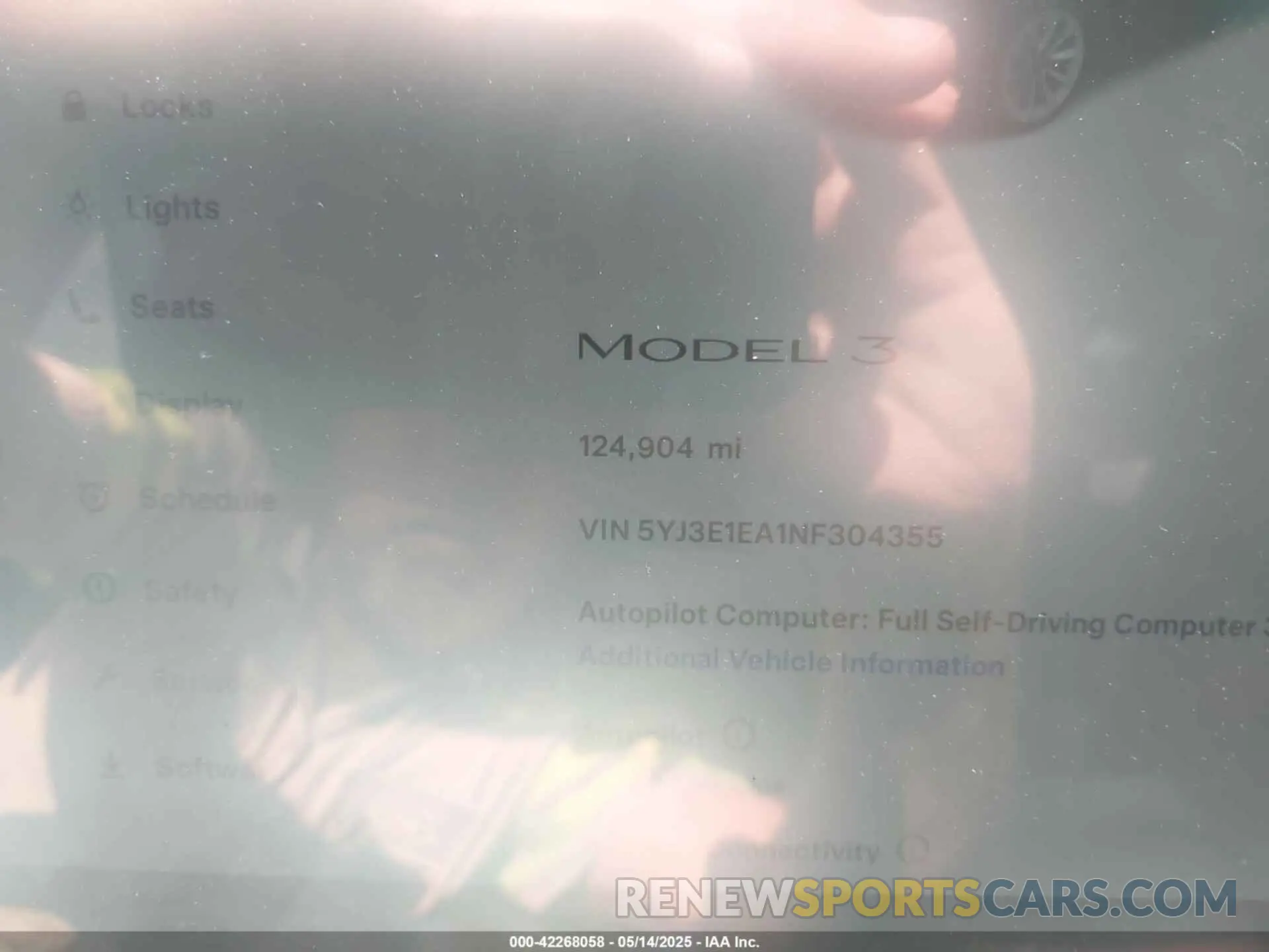 7 fotografías del automóvil dañado 5YJ3E1EA1NF304355 TESLA MODEL 3 2022
