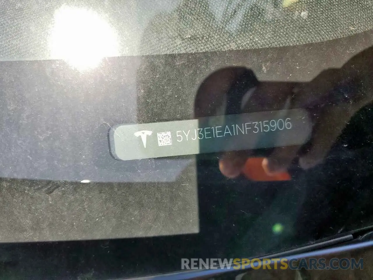13 fotografías del automóvil dañado 5YJ3E1EA1NF315906 TESLA MODEL 3 2022