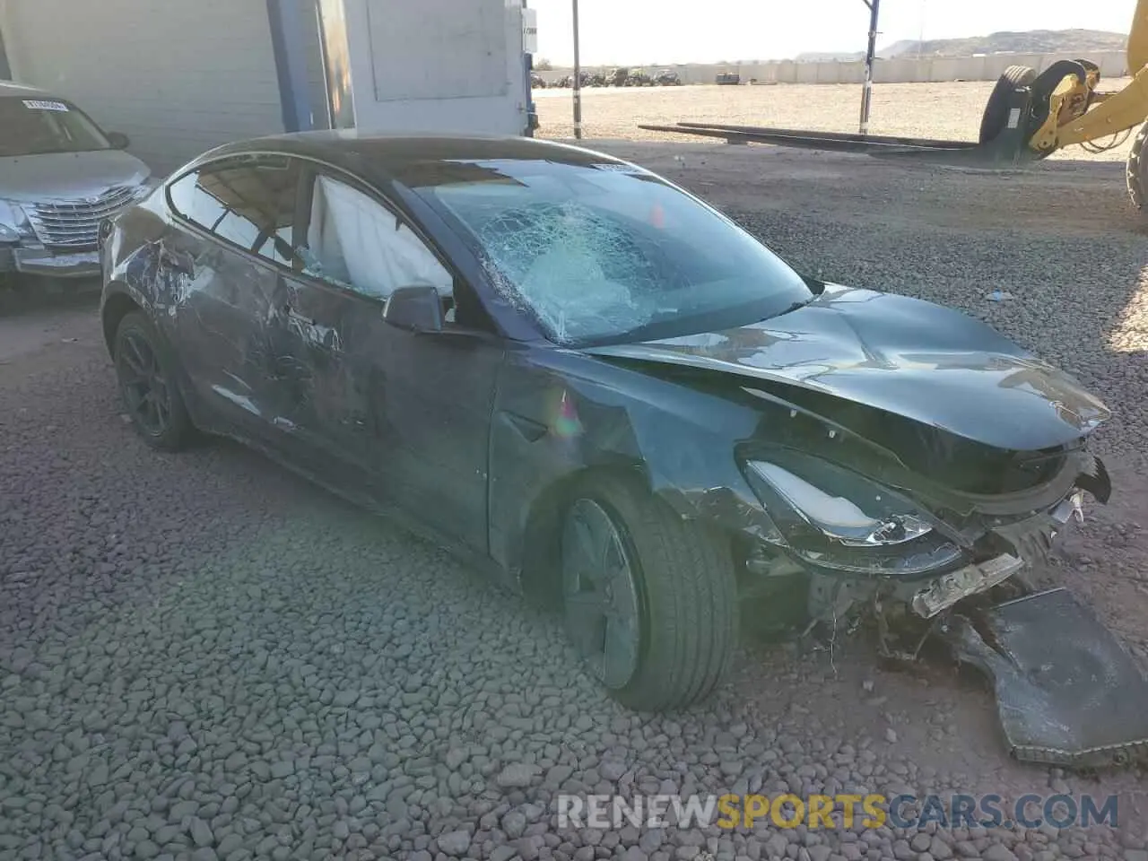 4 fotografías del automóvil dañado 5YJ3E1EA1NF328249 TESLA MODEL 3 2022