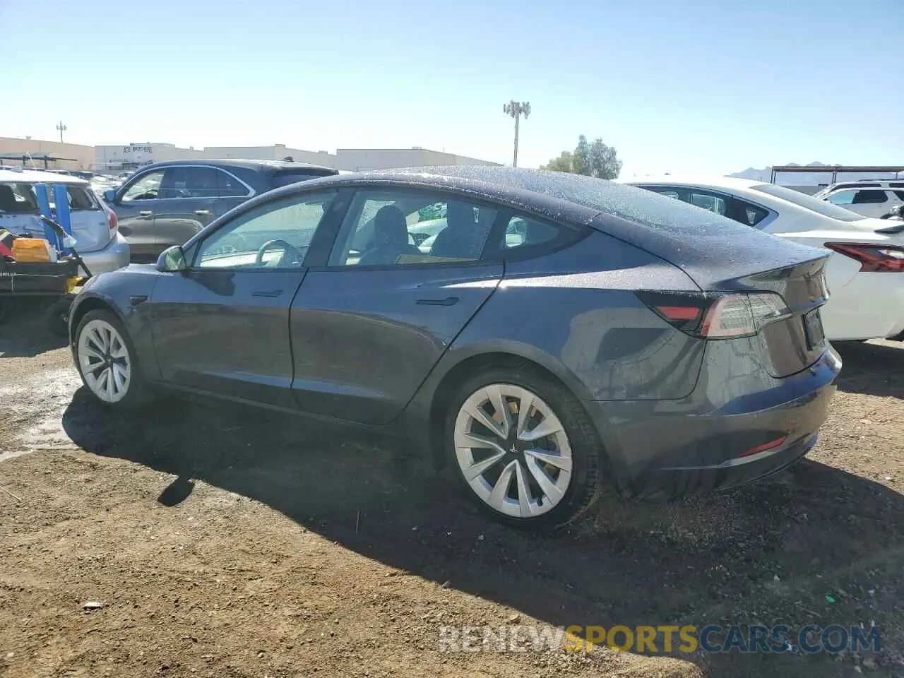 2 fotografías del automóvil dañado 5YJ3E1EA1NF369352 TESLA MODEL 3 2022