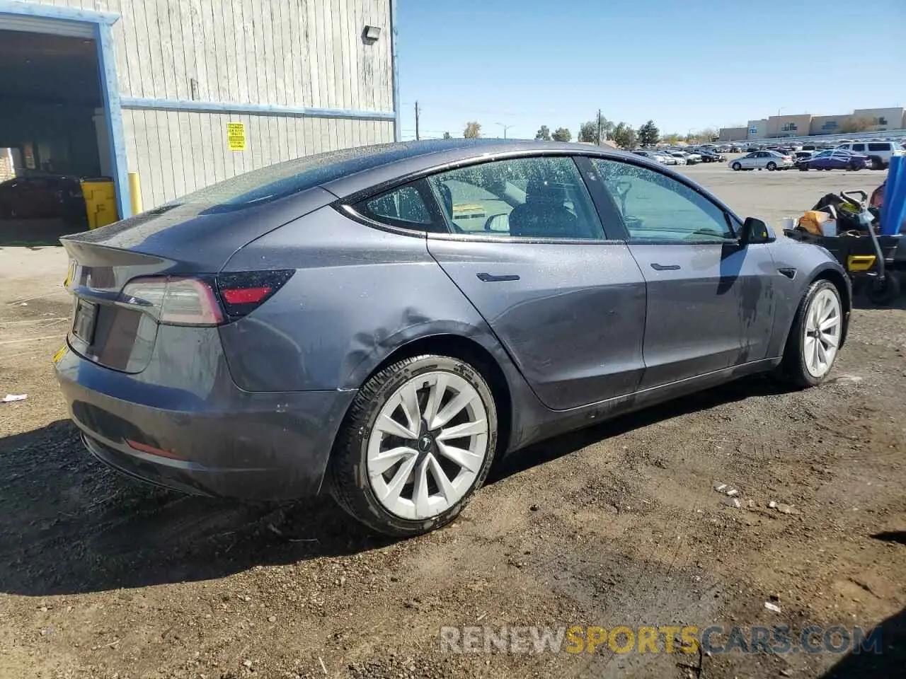 3 fotografías del automóvil dañado 5YJ3E1EA1NF369352 TESLA MODEL 3 2022