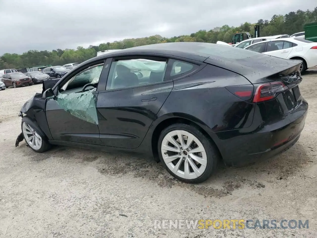 2 fotografías del automóvil dañado 5YJ3E1EA1NF369979 TESLA MODEL 3 2022