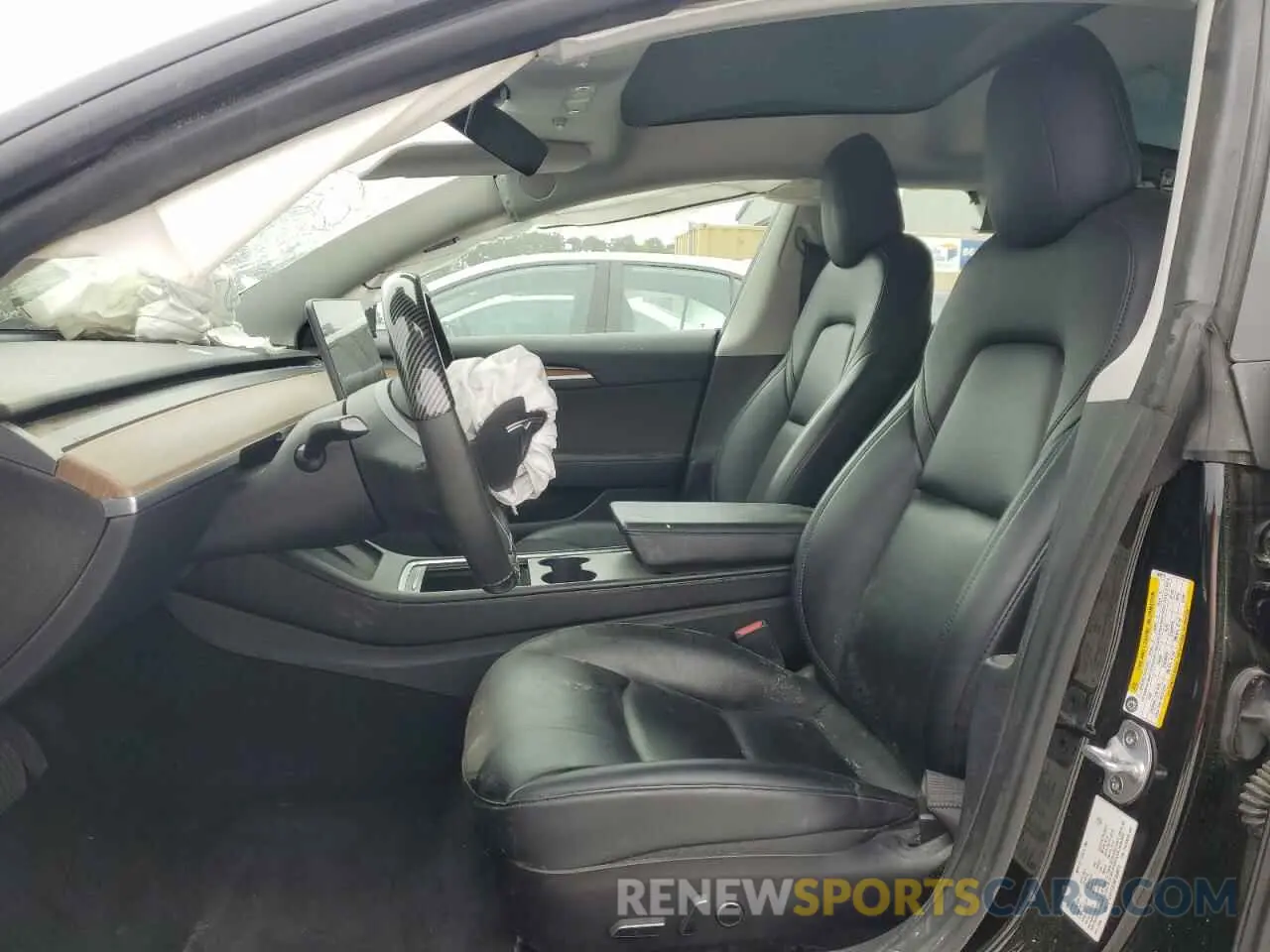 7 fotografías del automóvil dañado 5YJ3E1EA1NF369979 TESLA MODEL 3 2022