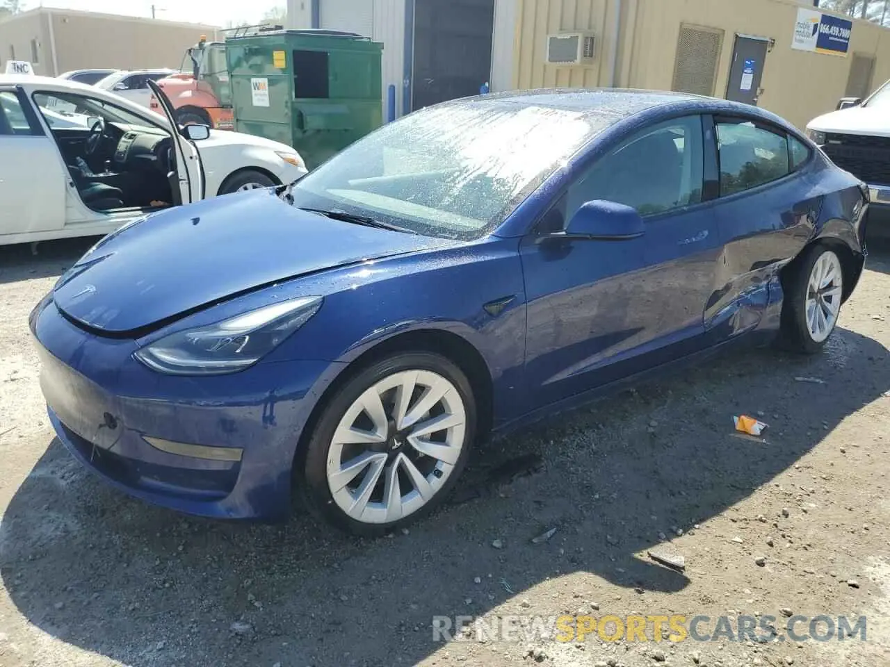 1 fotografías del automóvil dañado 5YJ3E1EA1NF370825 TESLA MODEL 3 2022