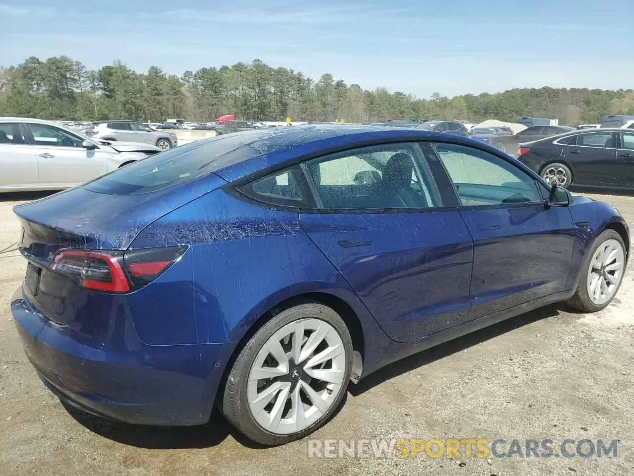 3 fotografías del automóvil dañado 5YJ3E1EA1NF370825 TESLA MODEL 3 2022
